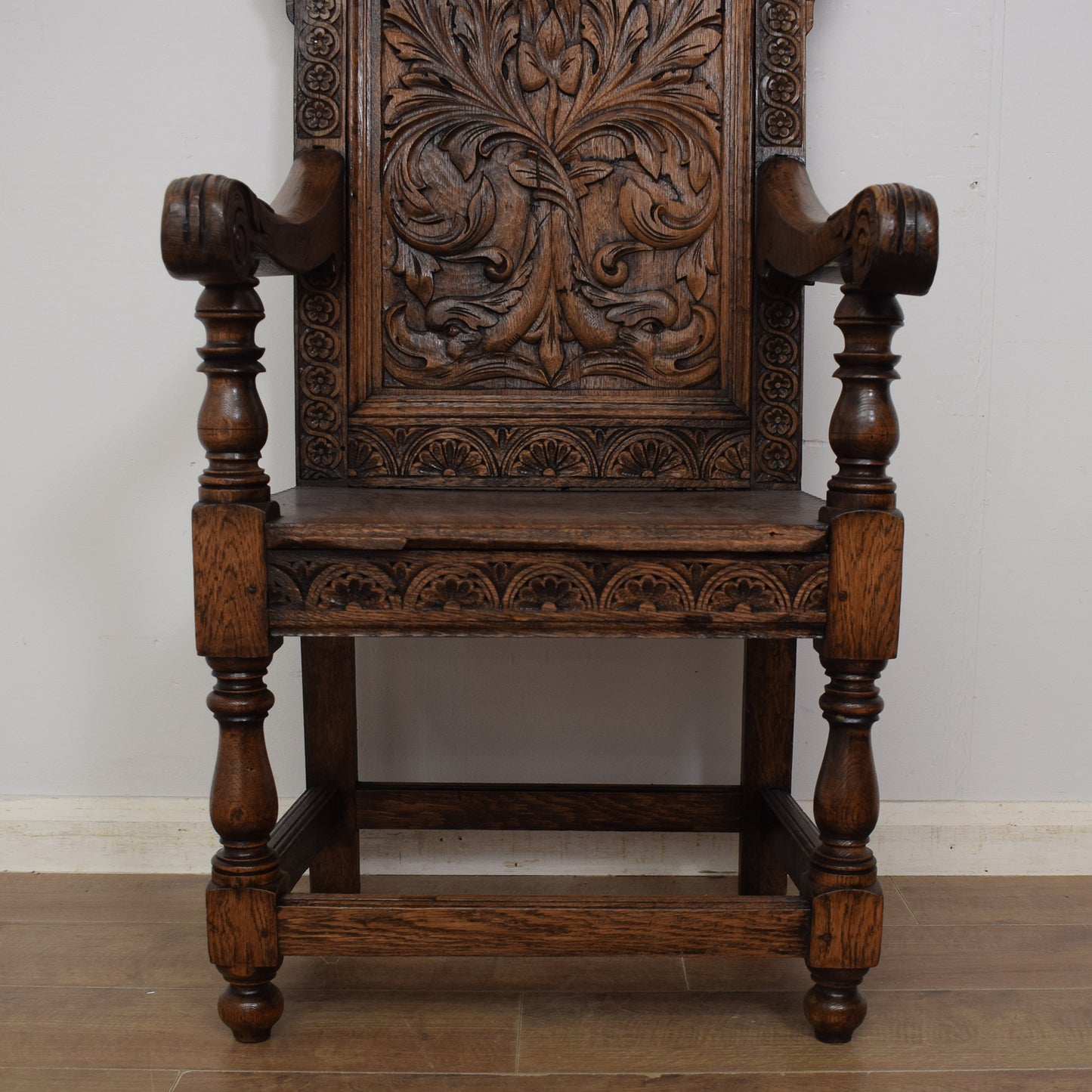 Vintage Carved Oak Chair