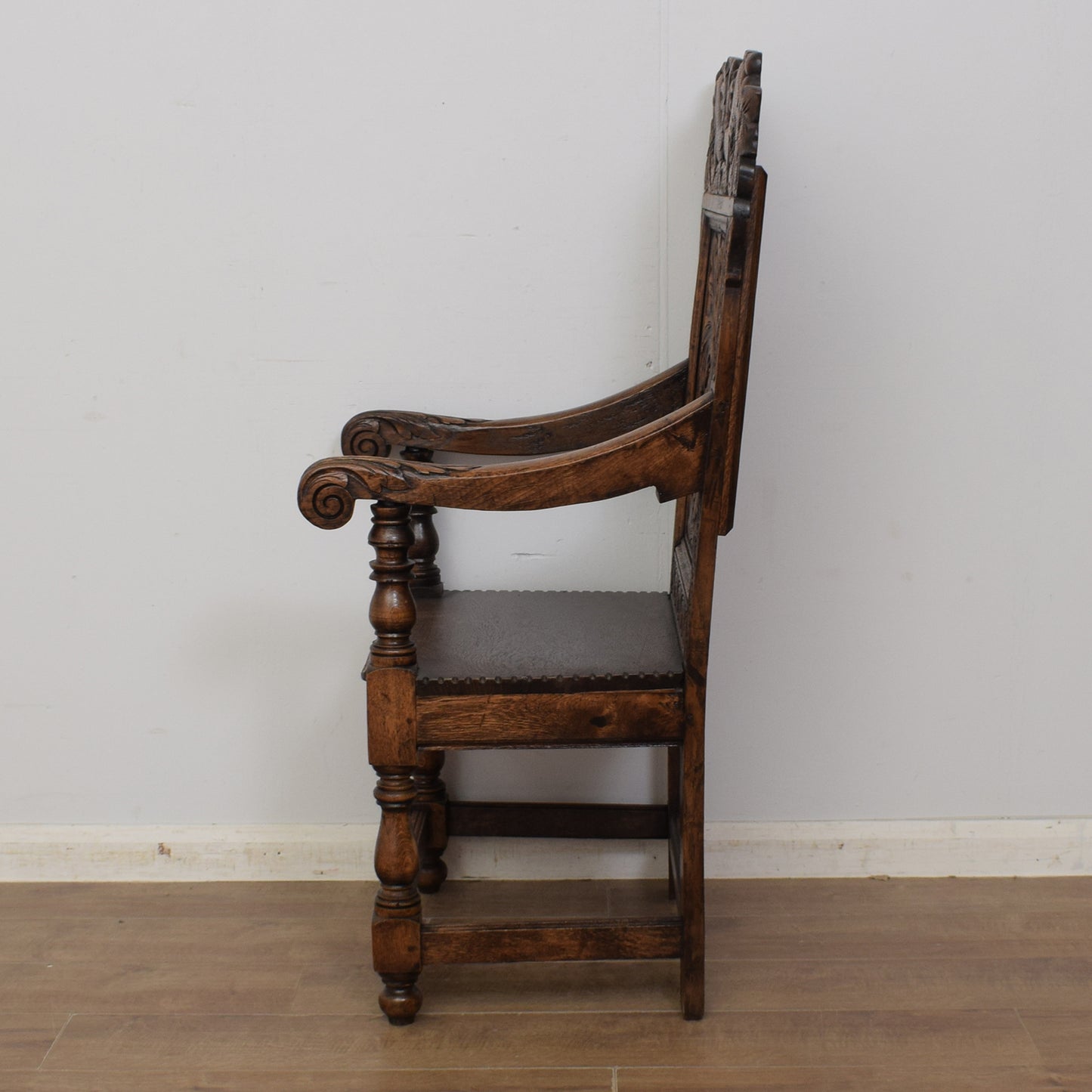 Vintage Carved Oak Chair
