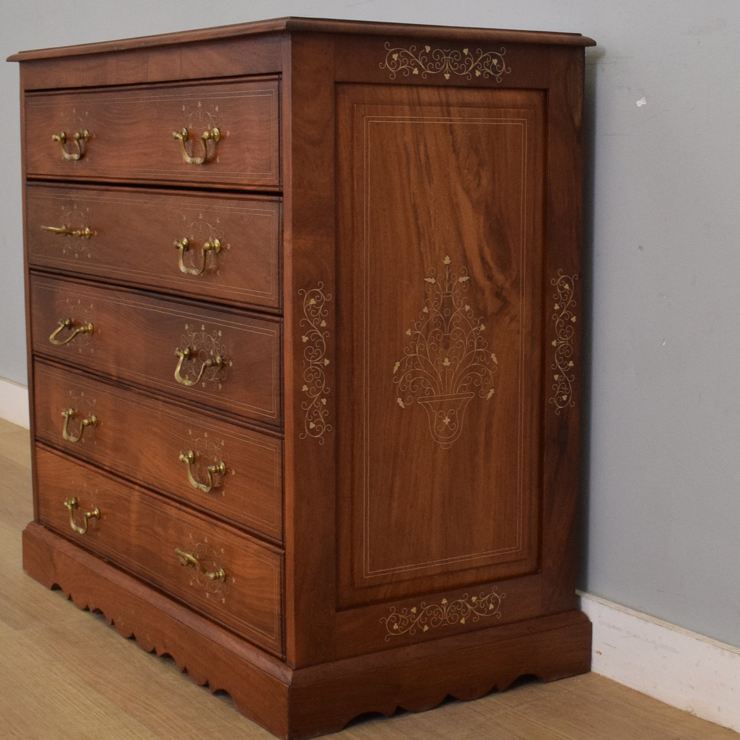 Mahogany Inlay Chest of Drawers