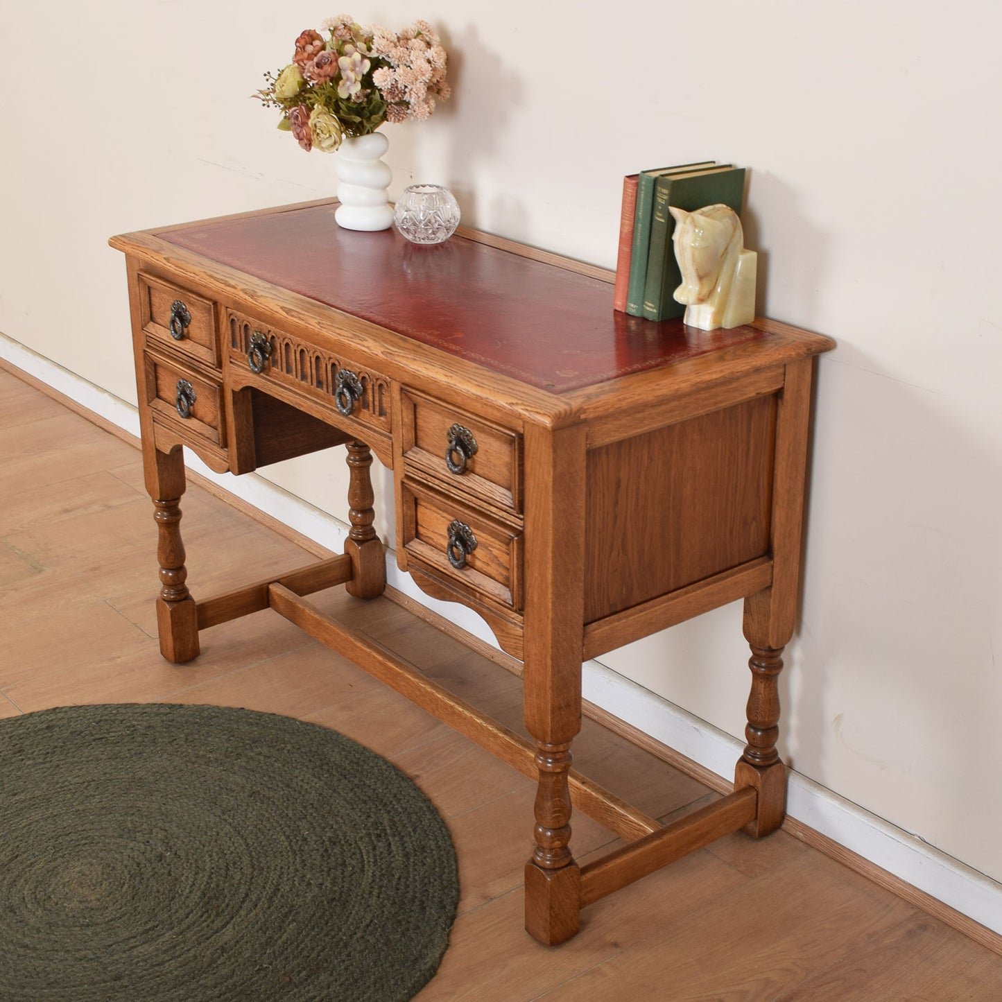 Vintage Leather Top Desk