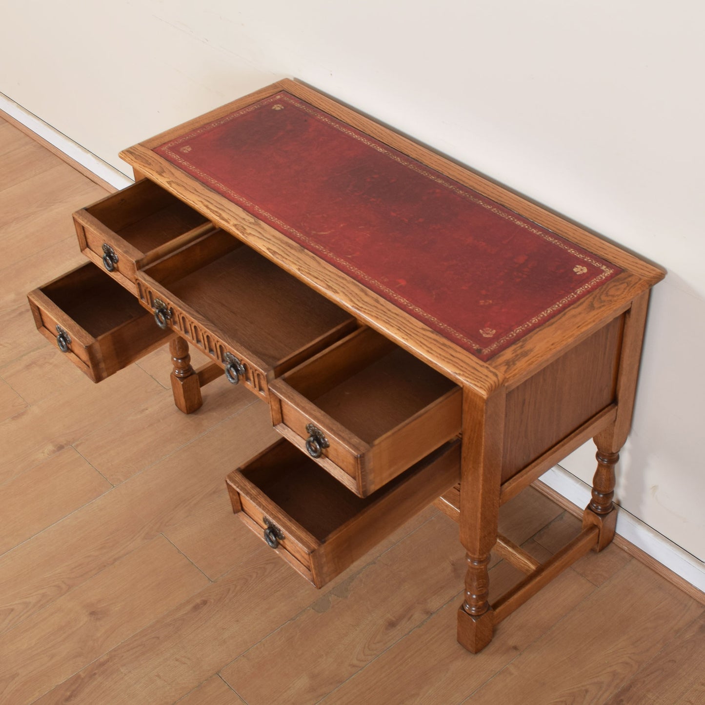 Vintage Leather Top Desk
