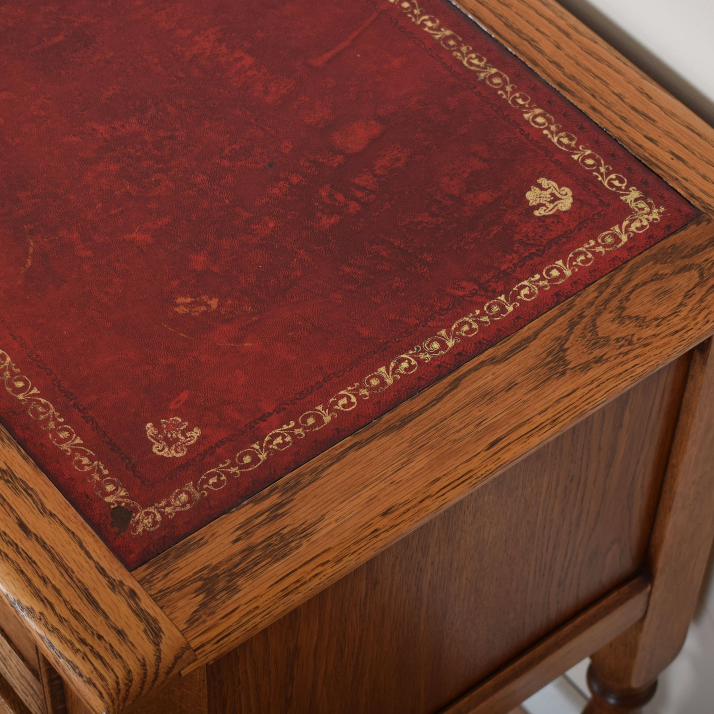 Vintage Leather Top Desk
