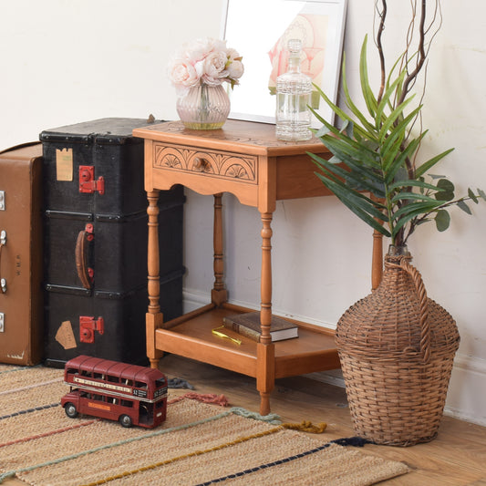 Oak Veneer Hall Table