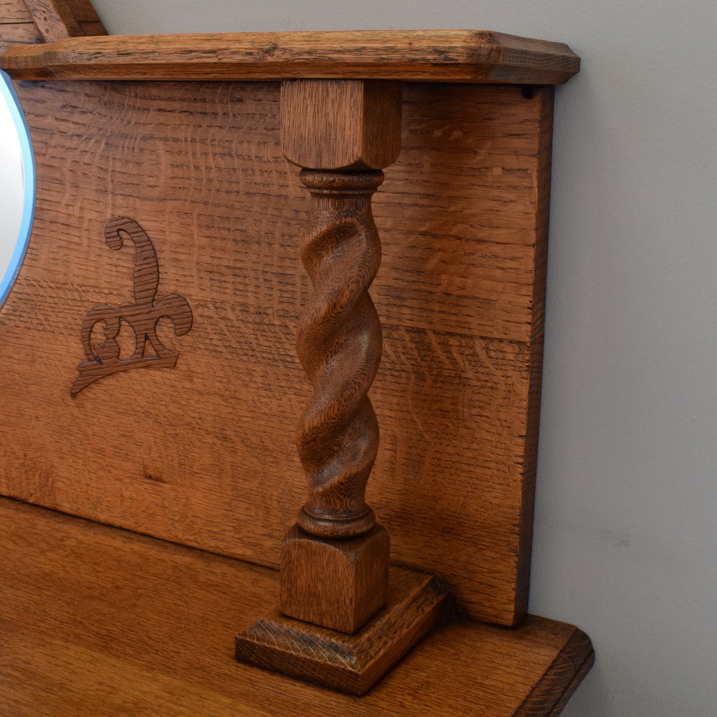 Oak Mirrored Sideboard