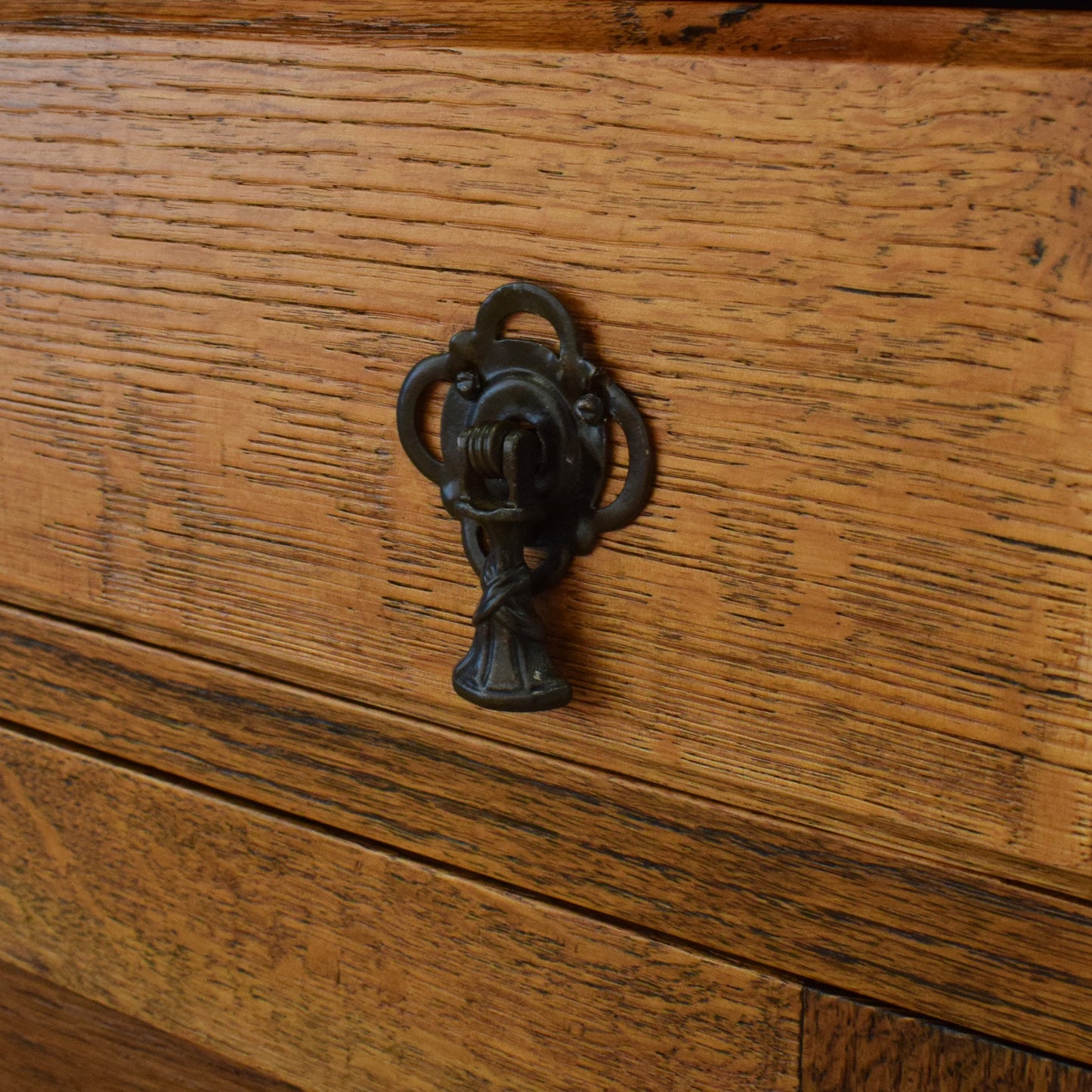 Oak Mirrored Sideboard