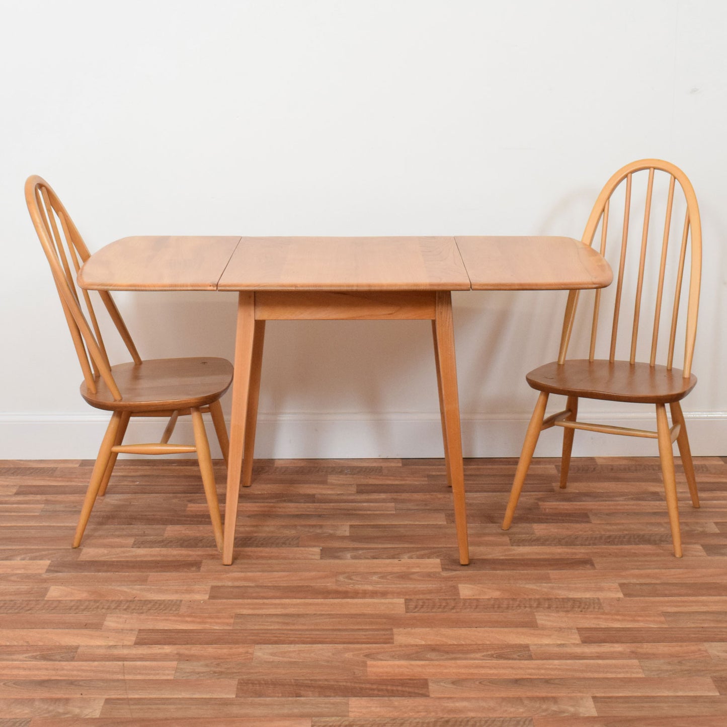Ercol Drop Leaf Table and Two Chairs