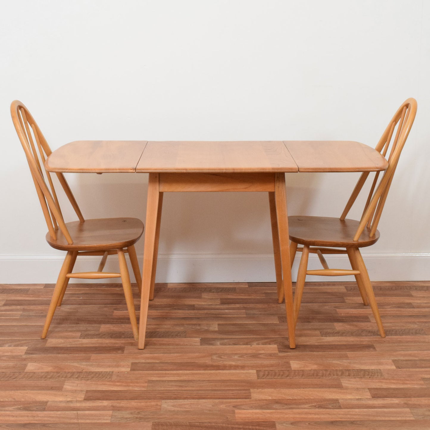 Ercol Drop Leaf Table and Two Chairs