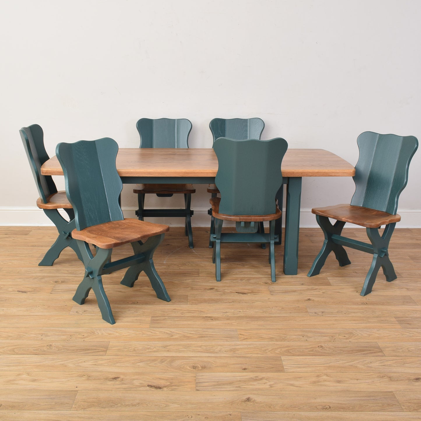 Painted Table And Six Chairs