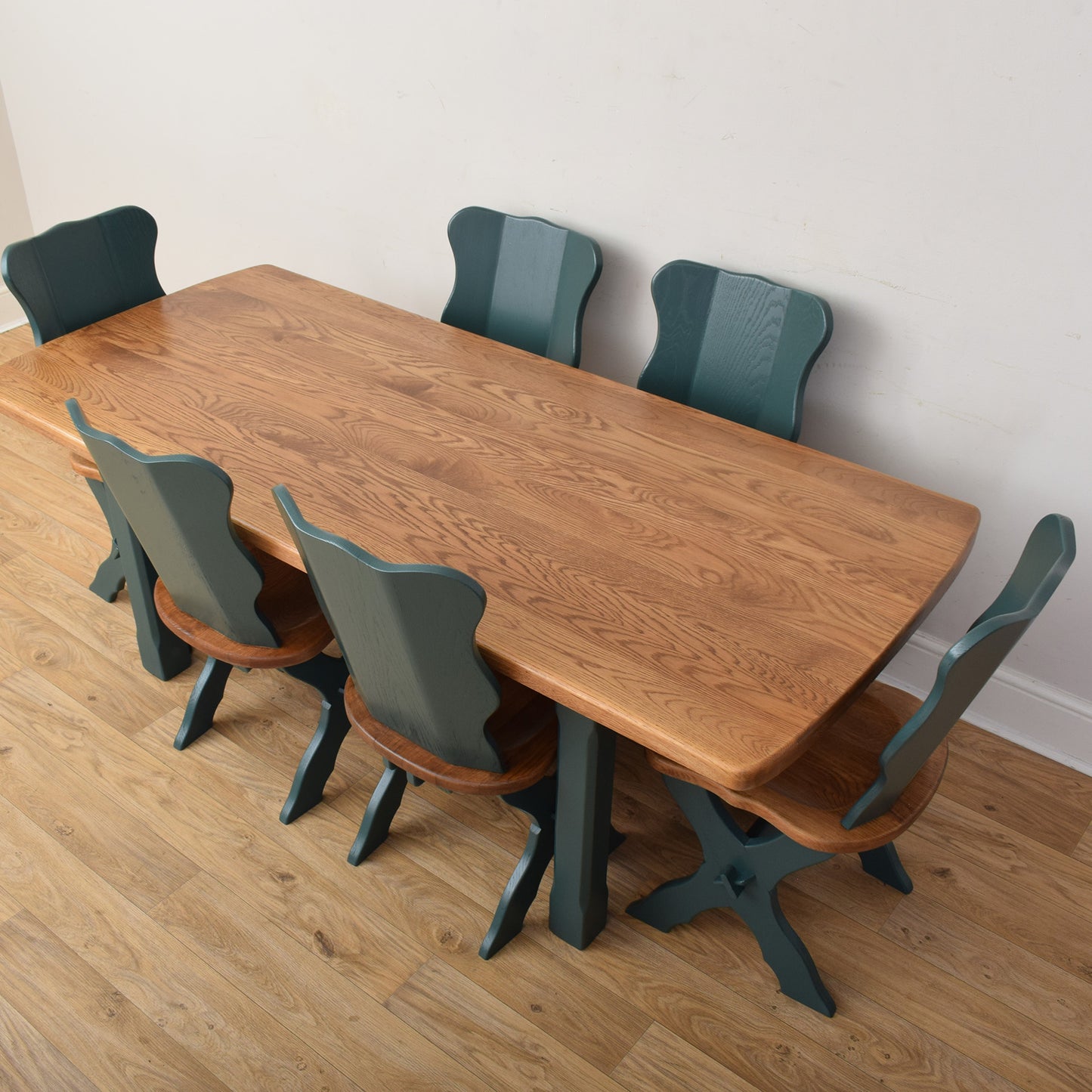 Painted Table And Six Chairs