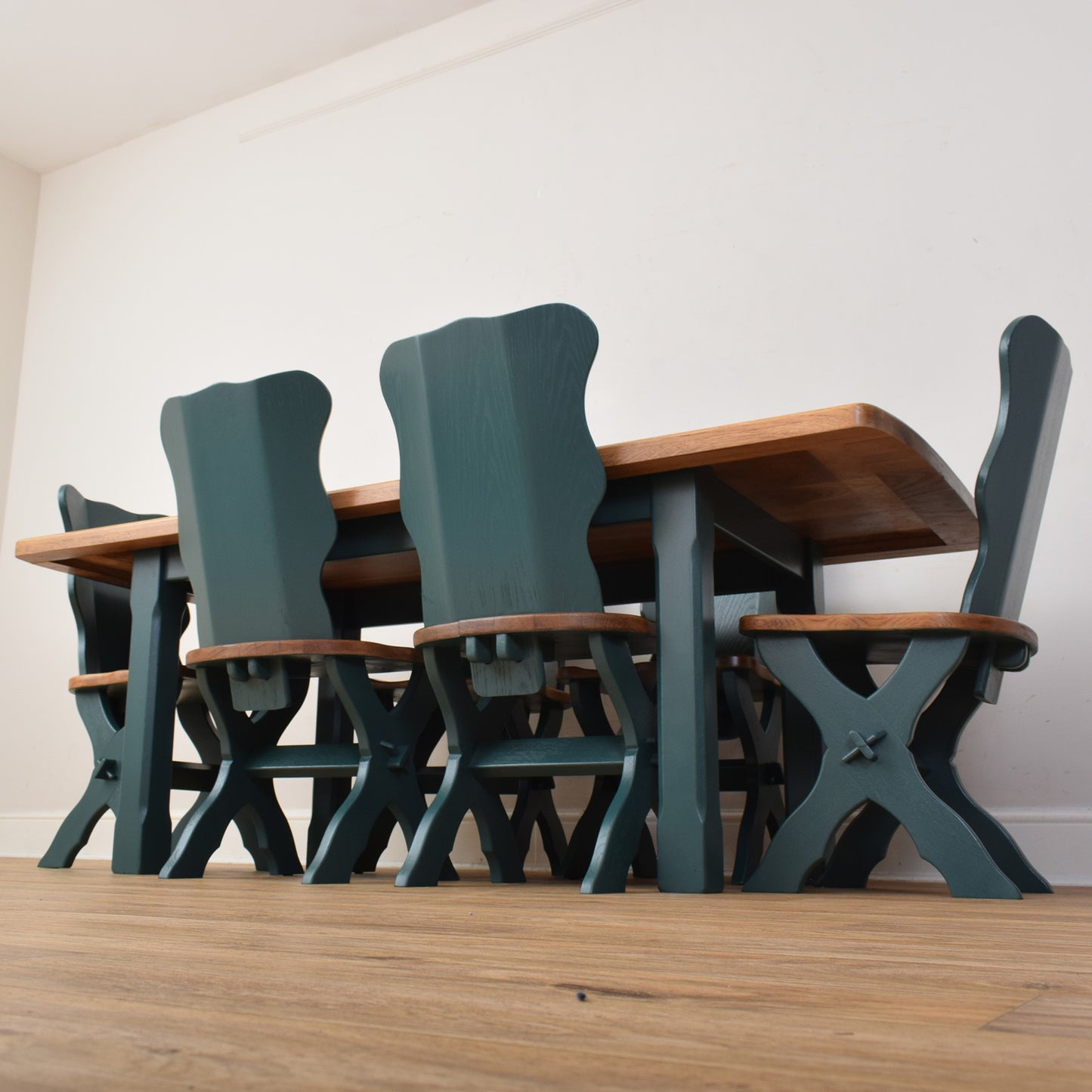 Painted Table And Six Chairs