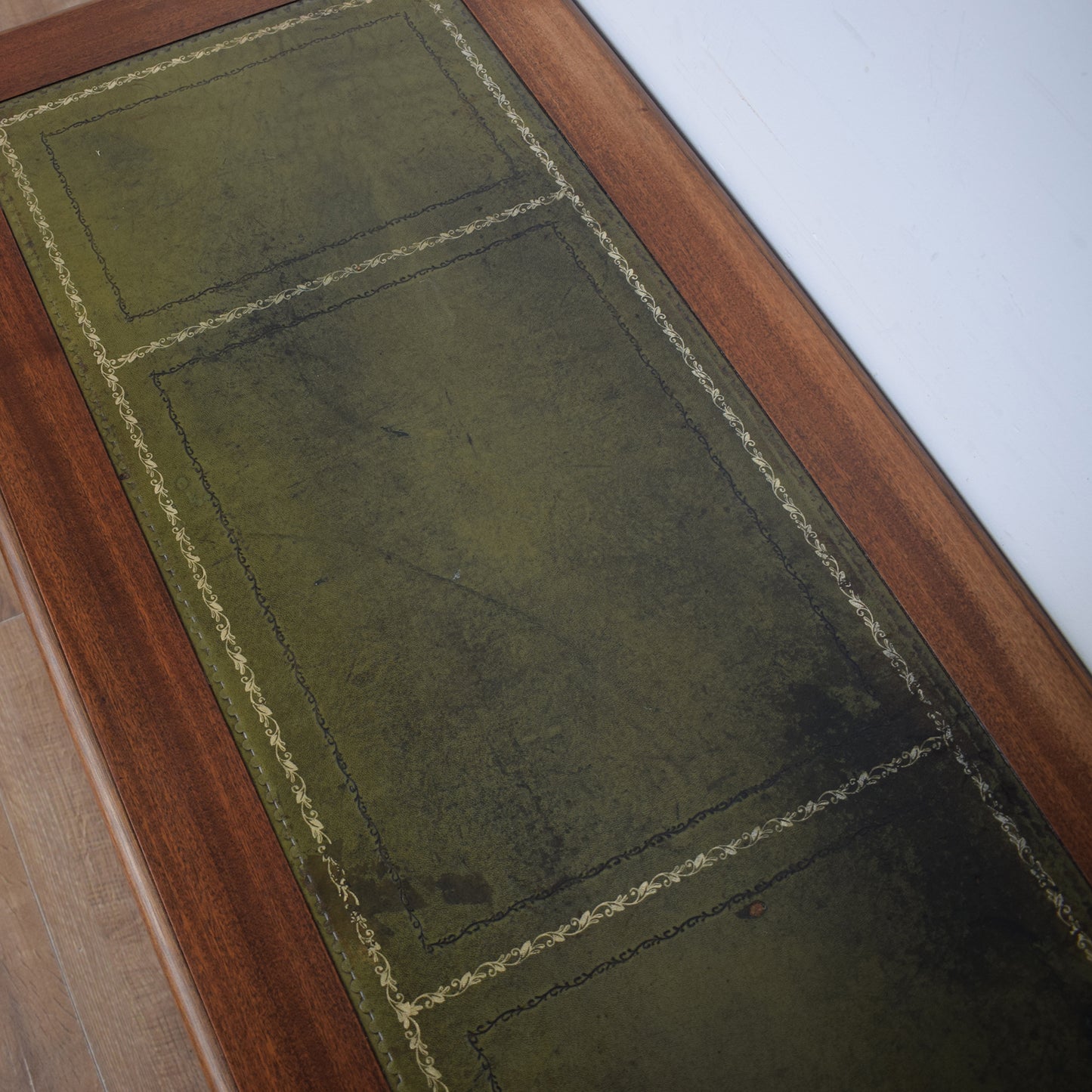 Leather-Top Pedestal Desk