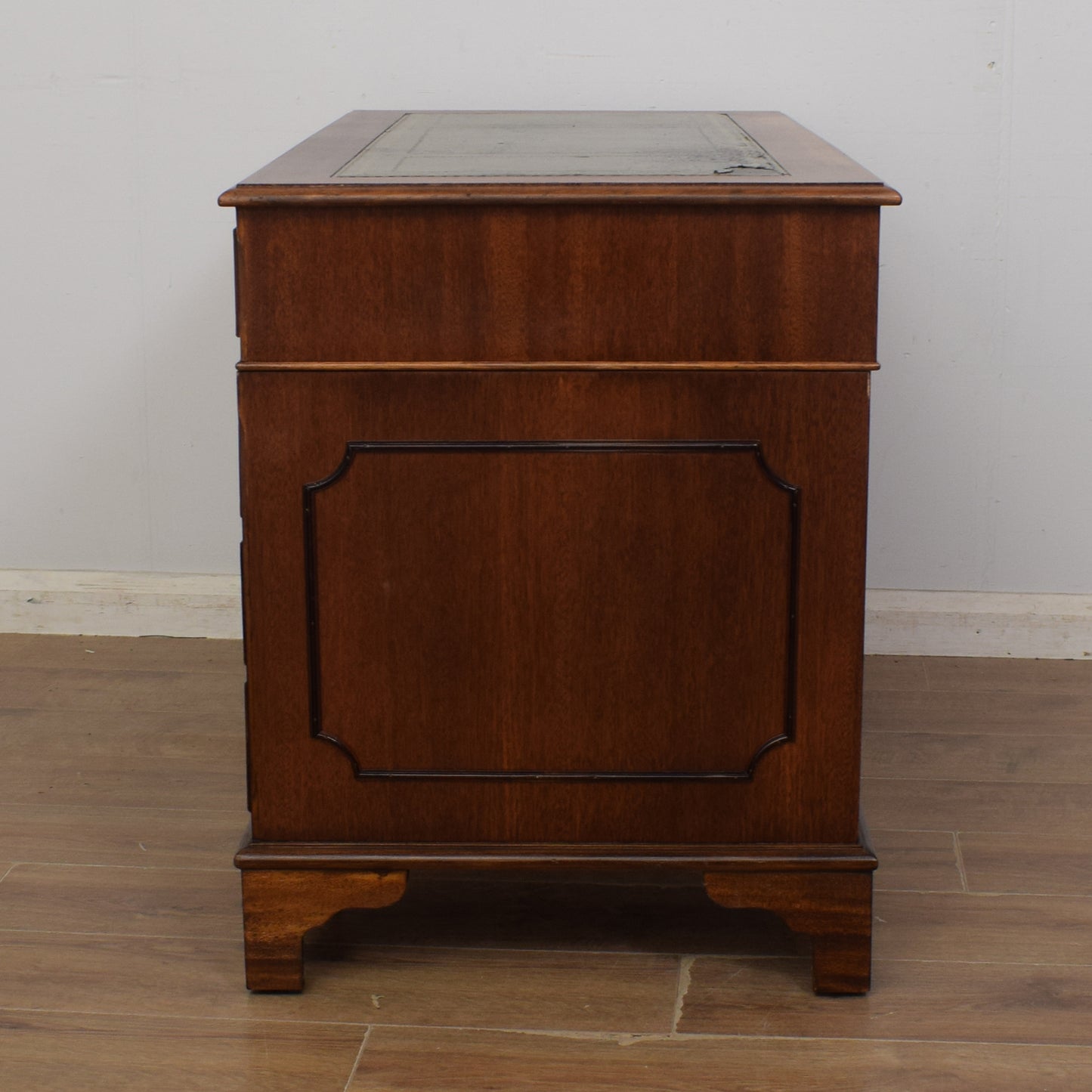 Leather-Top Pedestal Desk