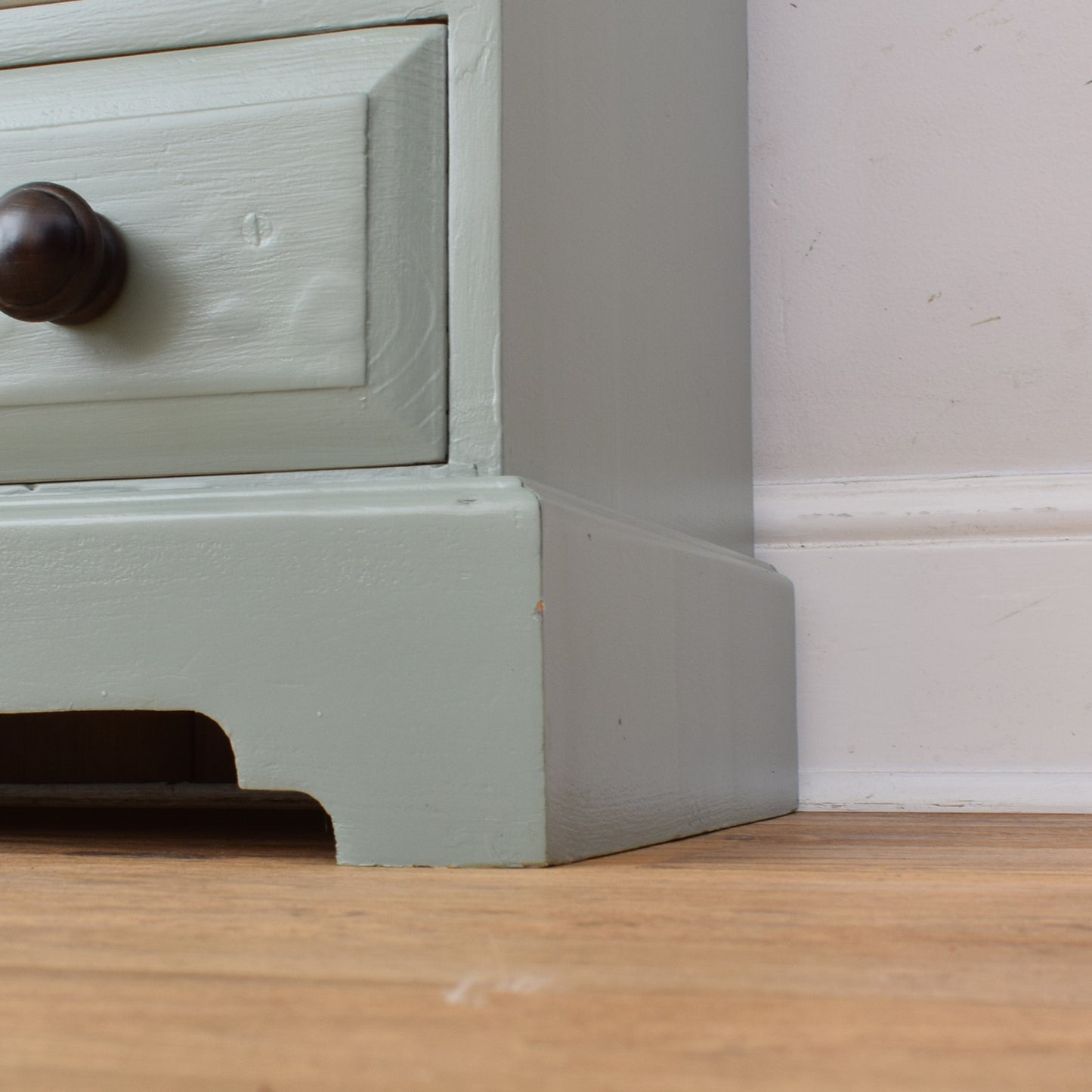 Painted Pine Low Chest Of Drawers
