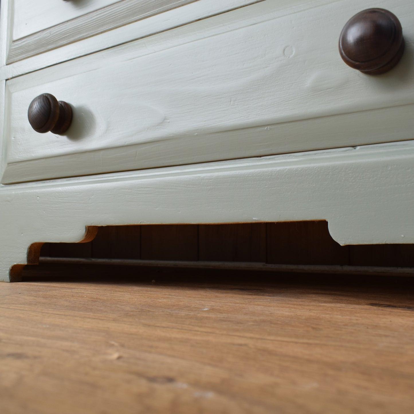 Painted Pine Low Chest Of Drawers