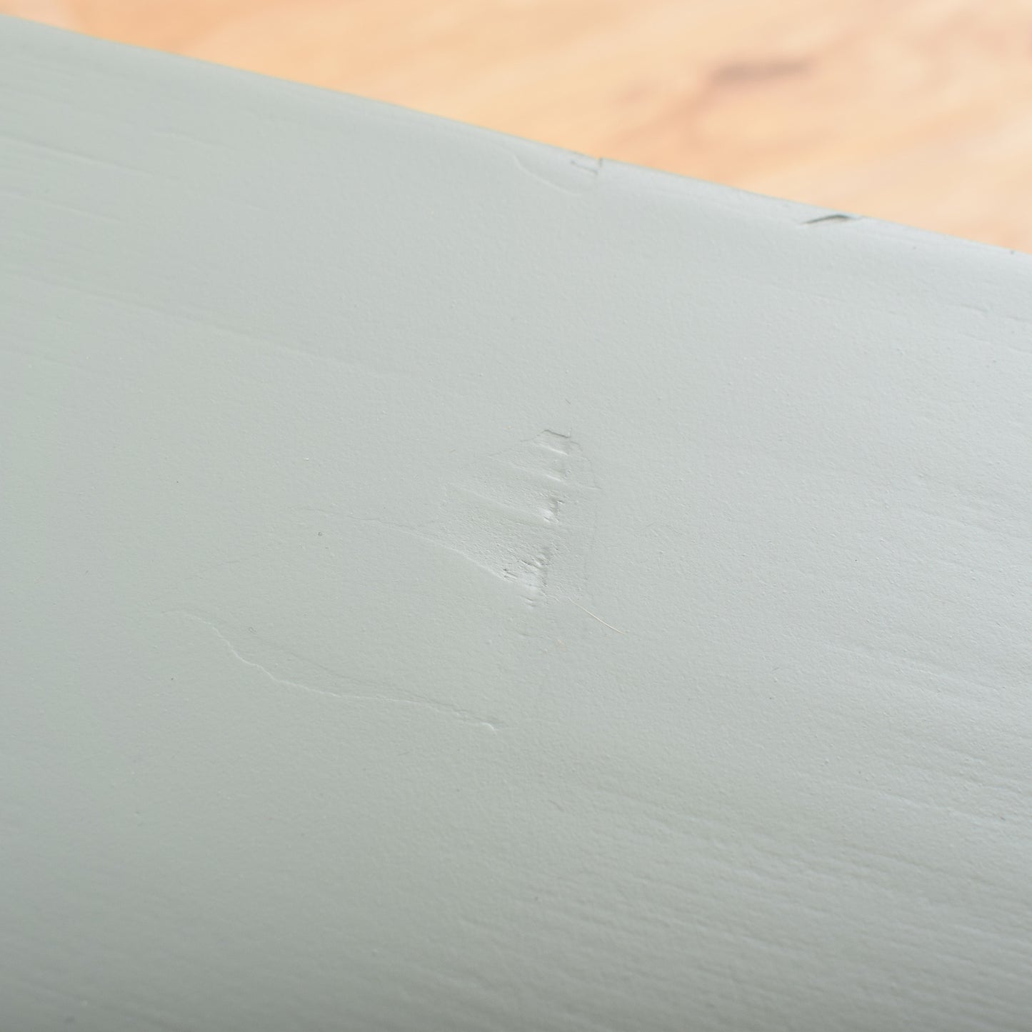 Painted Pine Low Chest Of Drawers