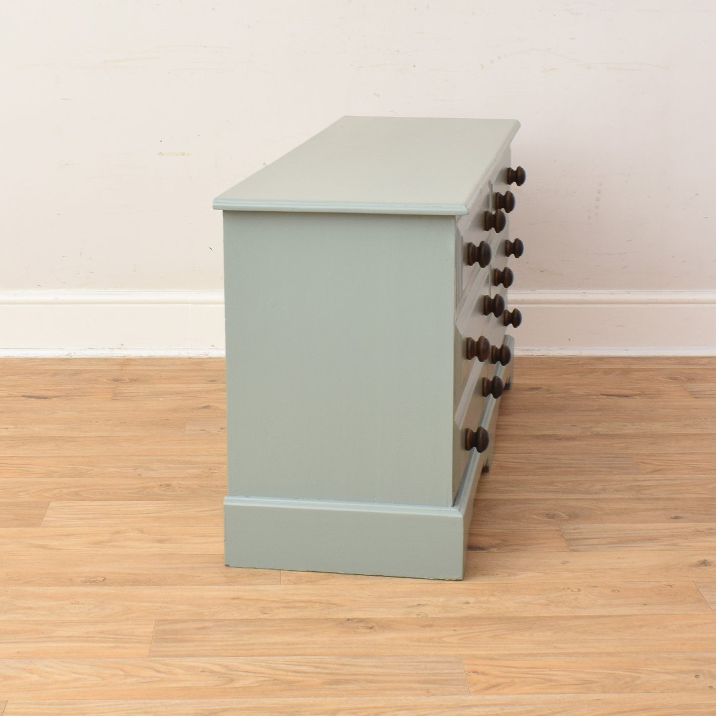 Painted Pine Low Chest Of Drawers