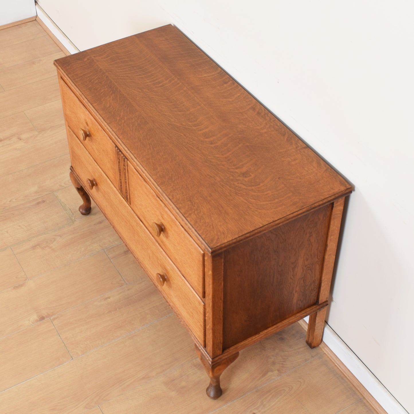 Oak Low Chest Of Drawers