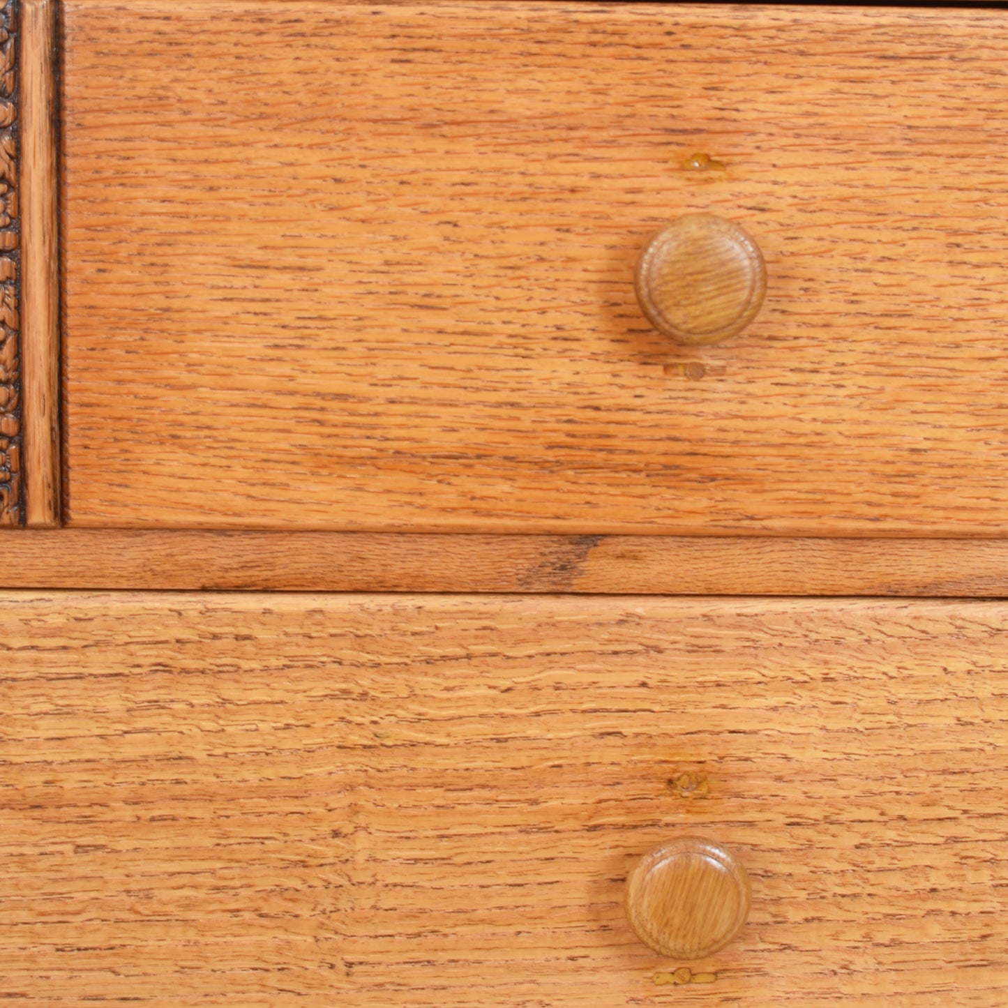 Oak Low Chest Of Drawers