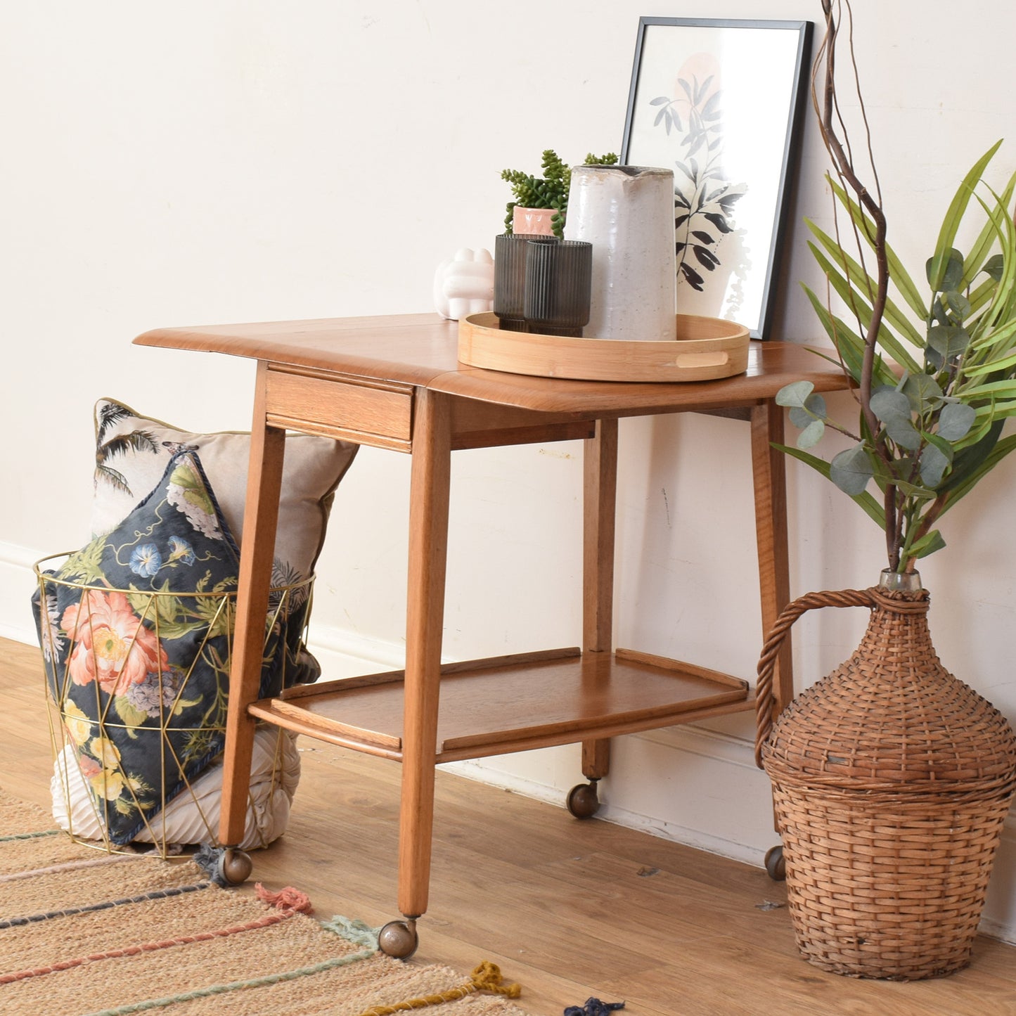 Oak Tea Trolley