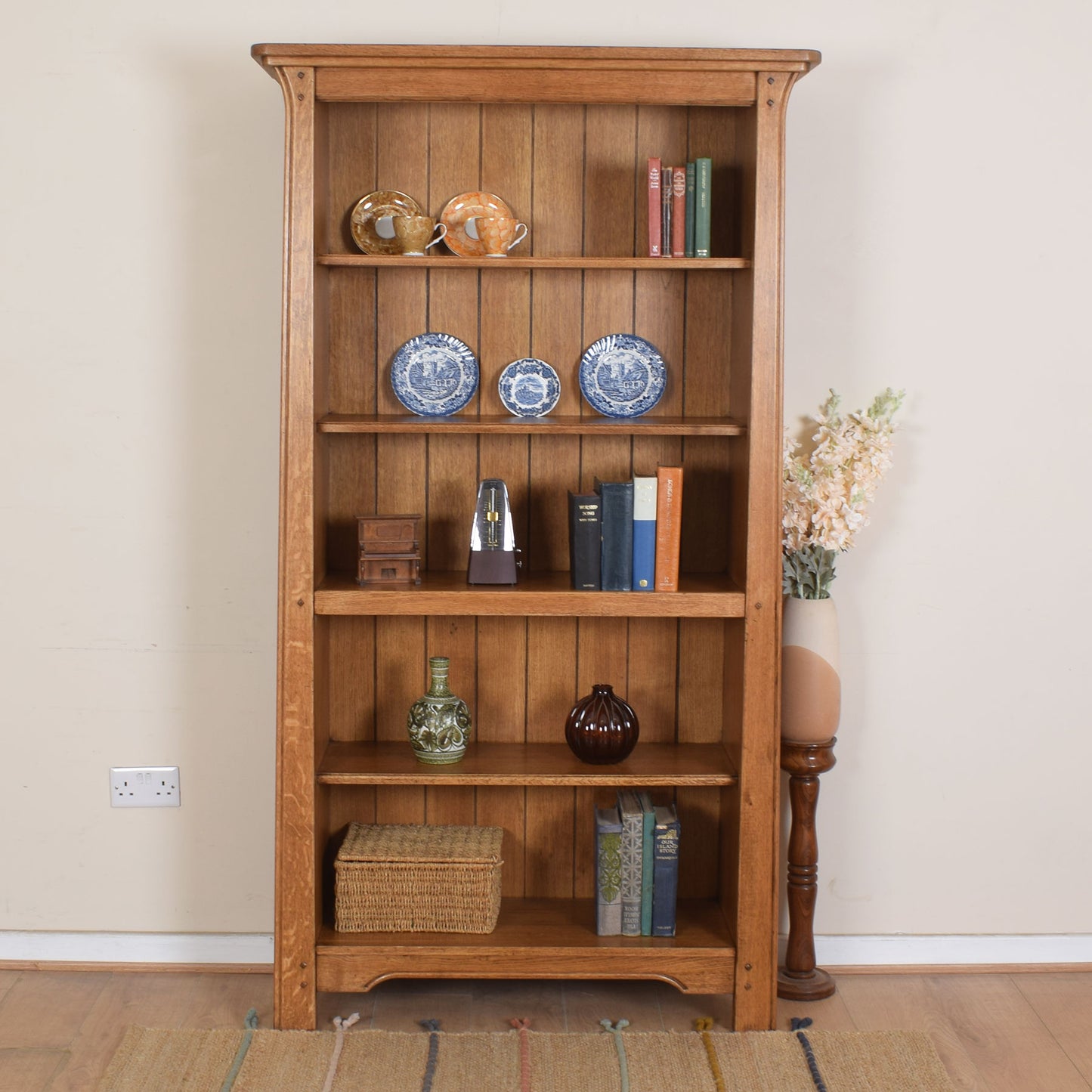 Solid Oak Sherry Bookcase