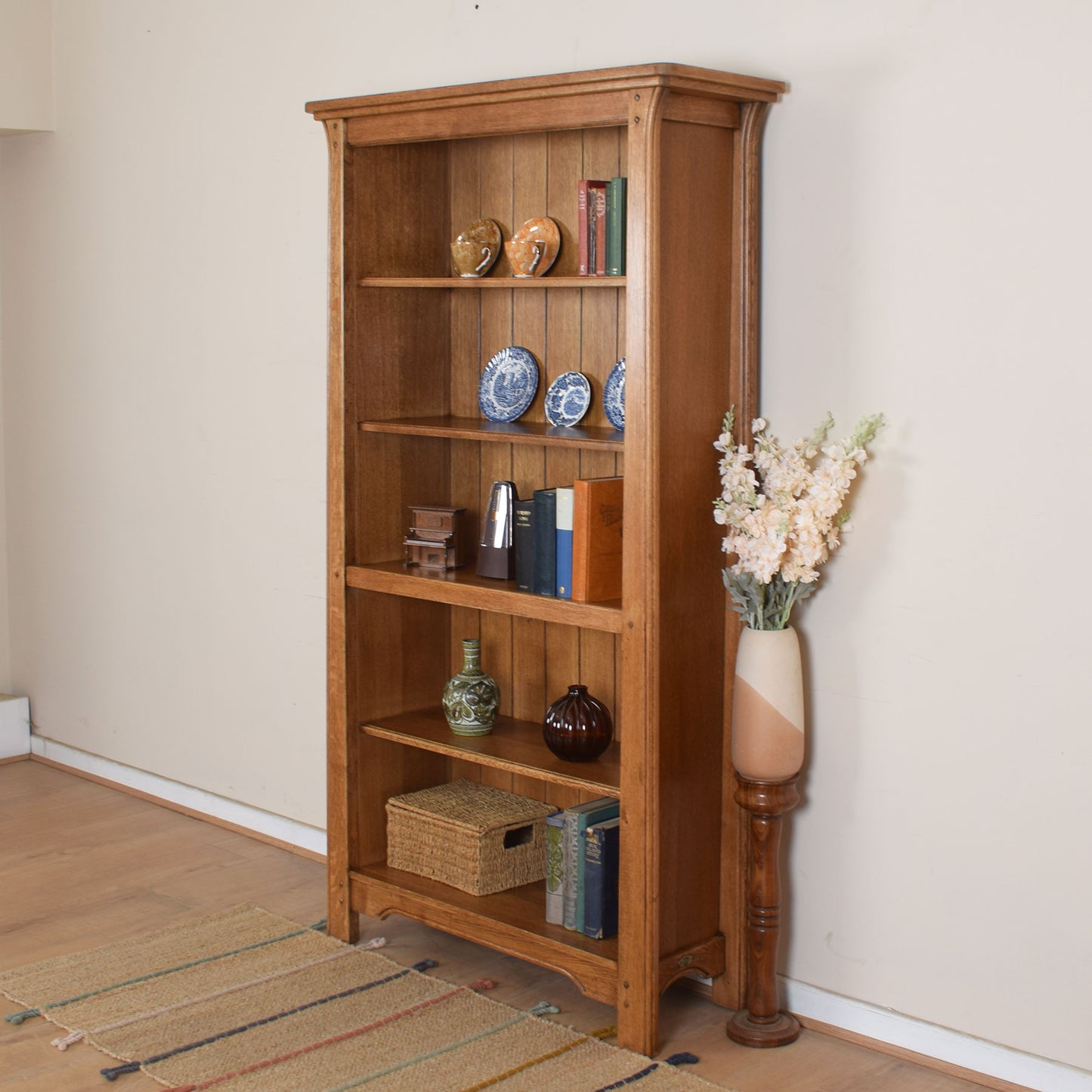 Solid Oak Sherry Bookcase