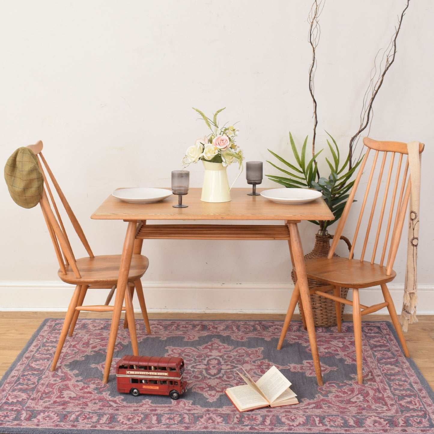 Ercol Table And Two Chairs