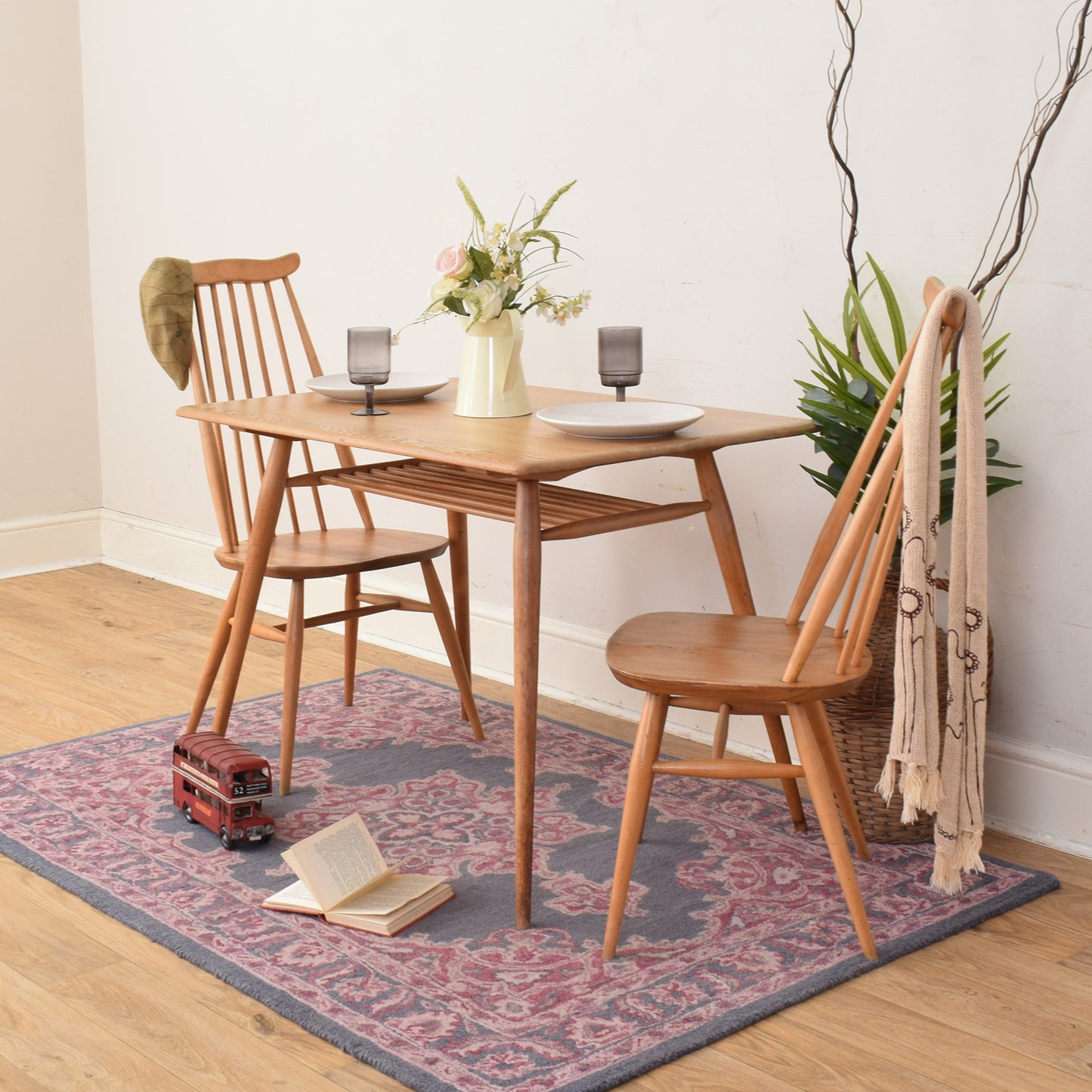 Ercol Table And Two Chairs