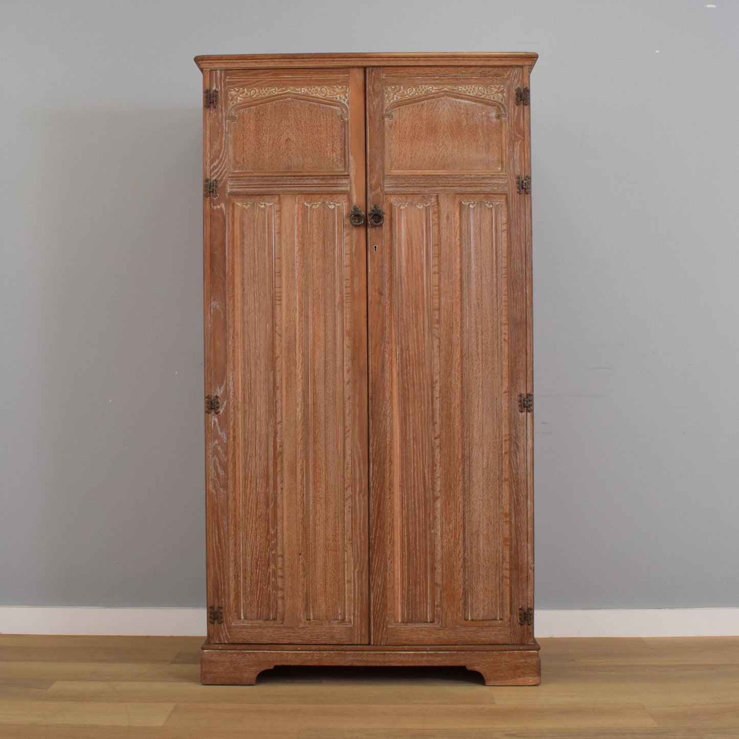 Restored Oak Gents Wardrobe