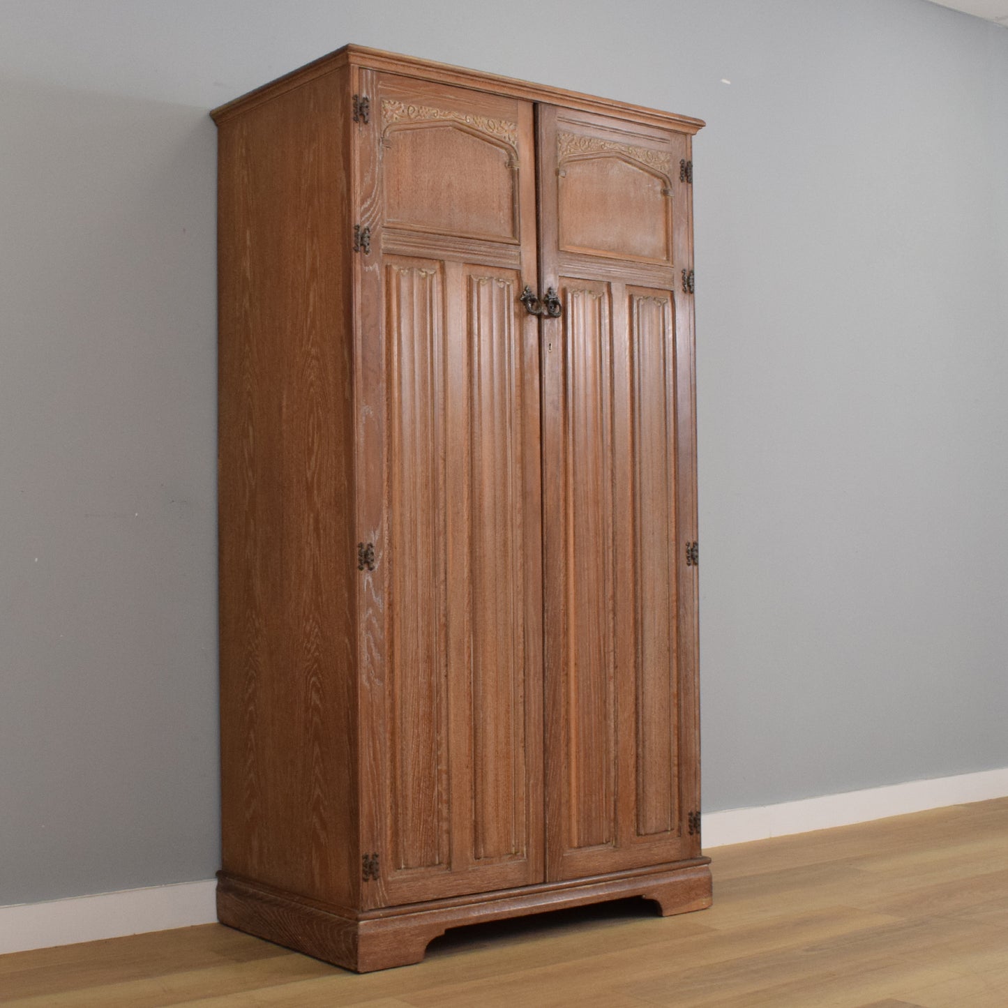 Restored Oak Gents Wardrobe