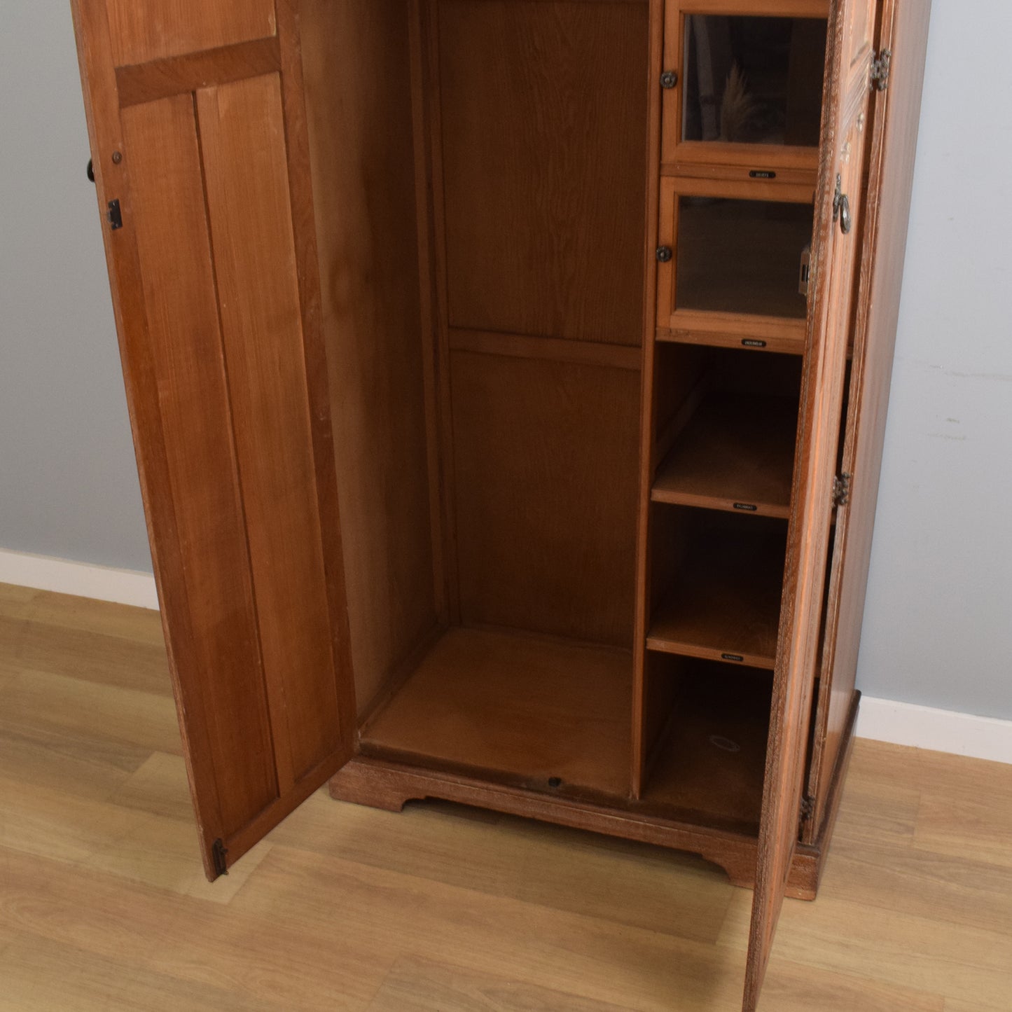 Restored Oak Gents Wardrobe