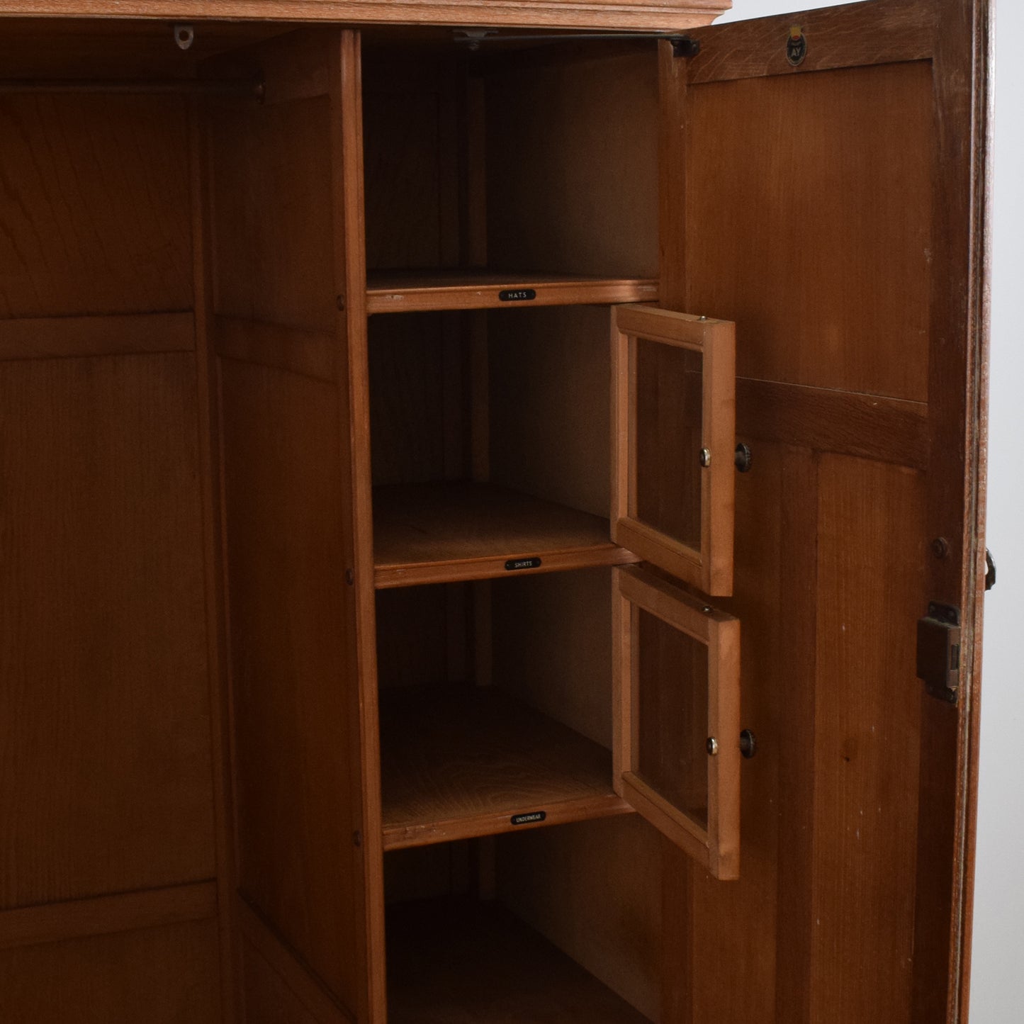 Restored Oak Gents Wardrobe