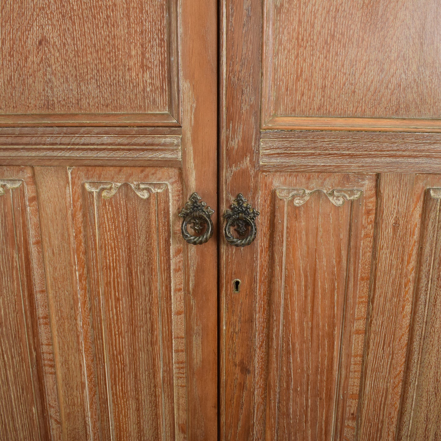 Restored Oak Gents Wardrobe