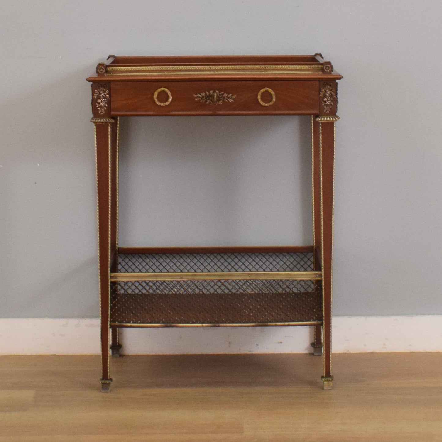 Mahogany and Brass Hall Table