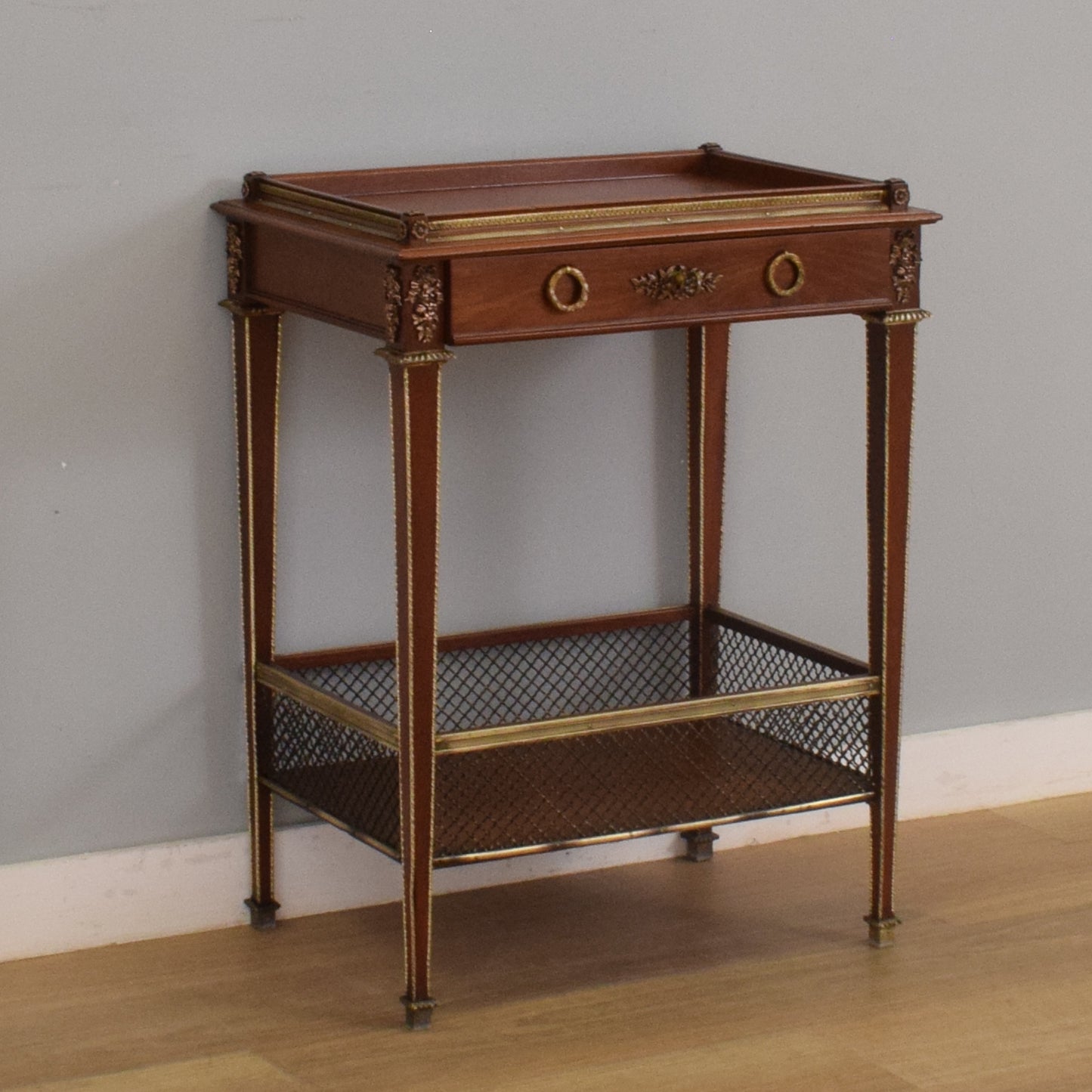 Mahogany and Brass Hall Table