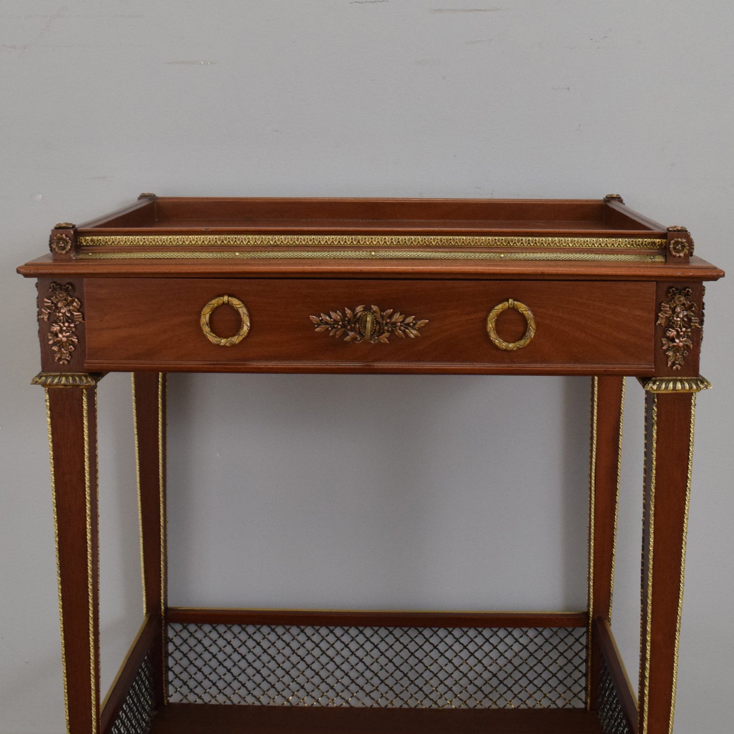 Mahogany and Brass Hall Table