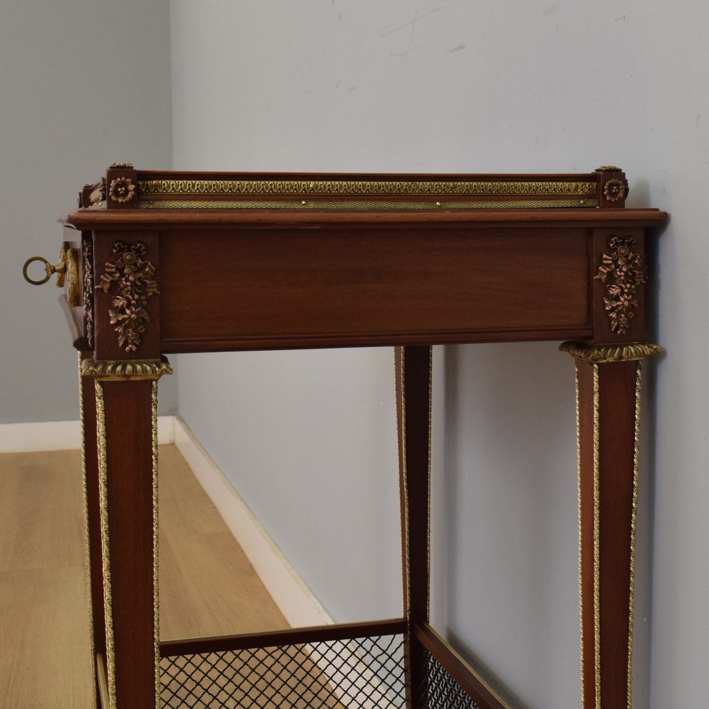 Mahogany and Brass Hall Table