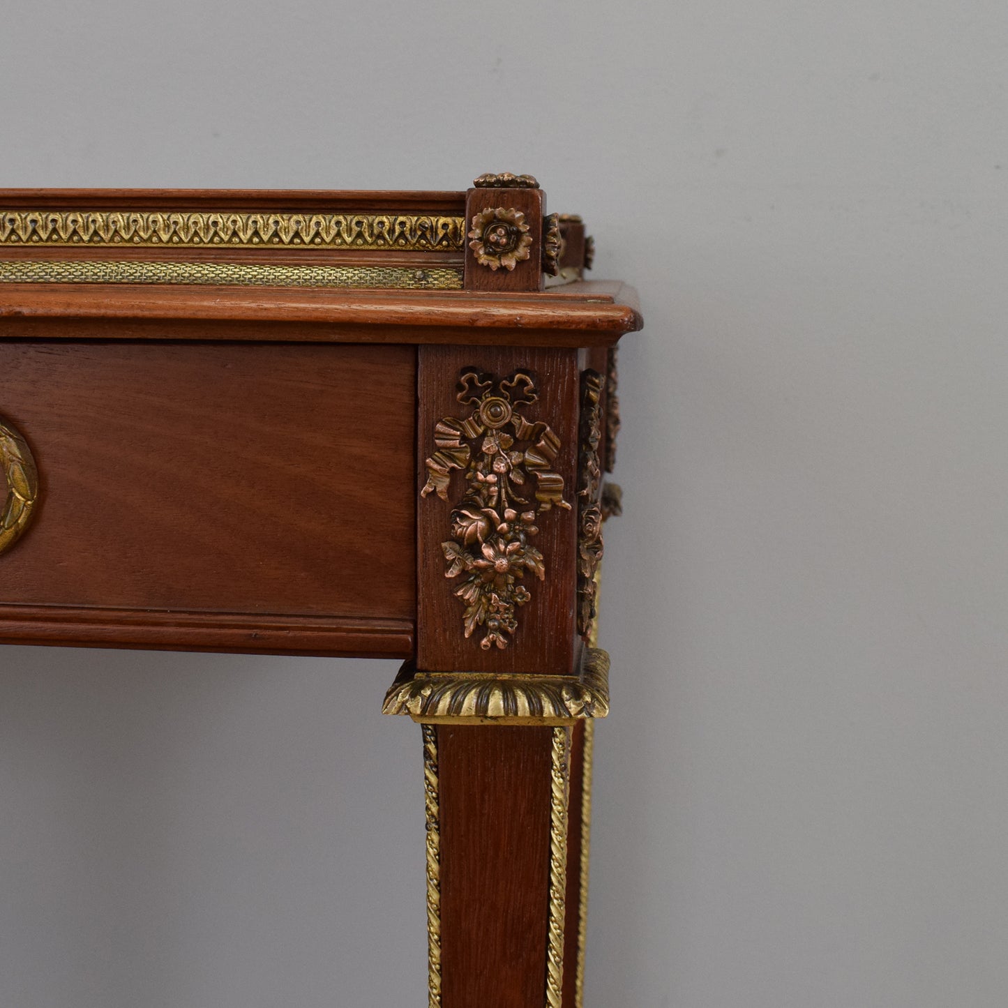 Mahogany and Brass Hall Table