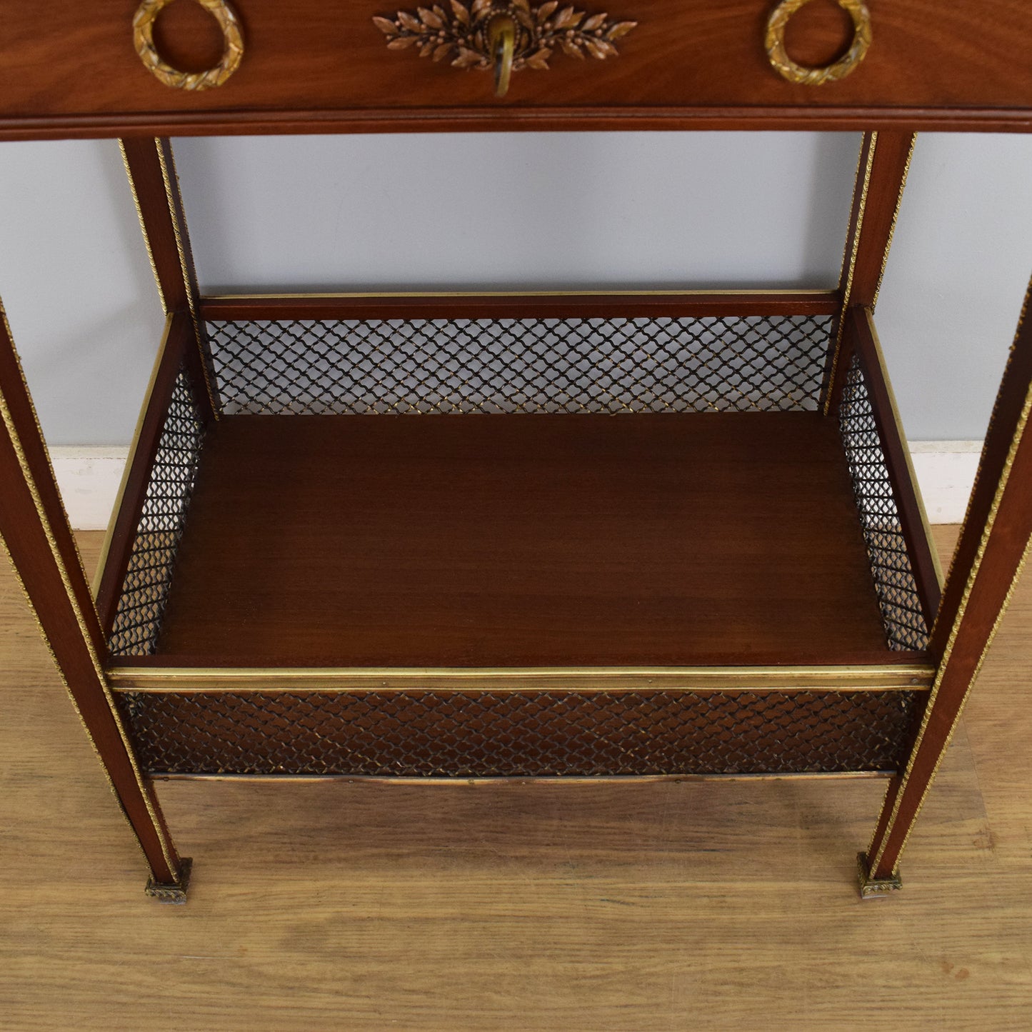 Mahogany and Brass Hall Table