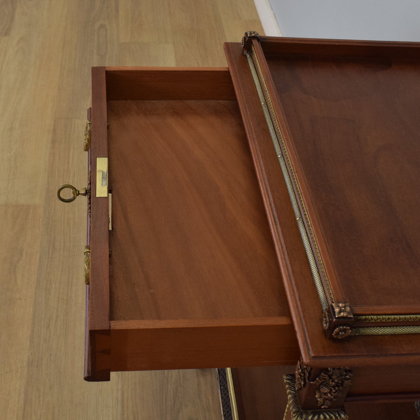Mahogany and Brass Hall Table