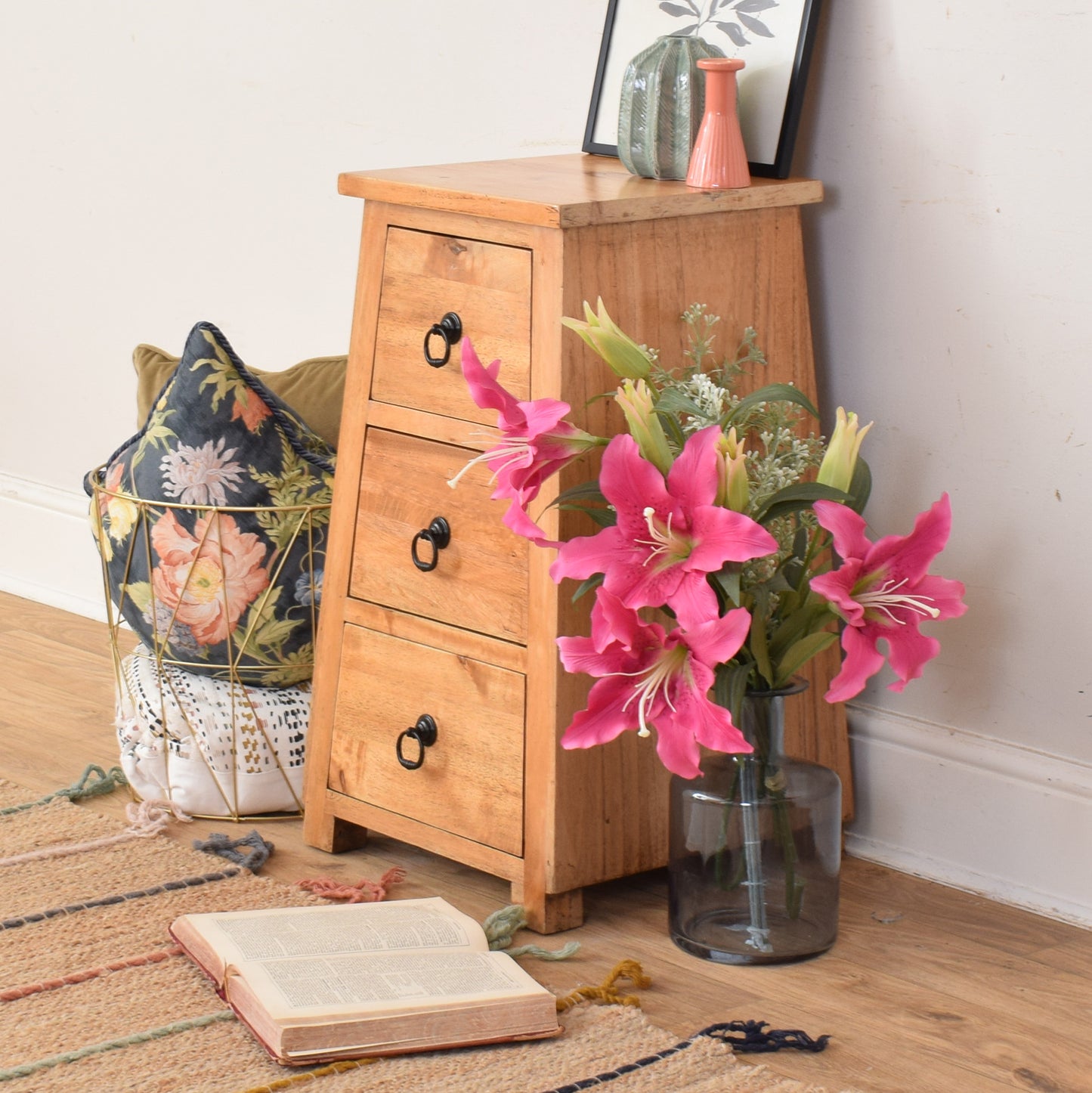 Blonde Oak Chest Of Drawers
