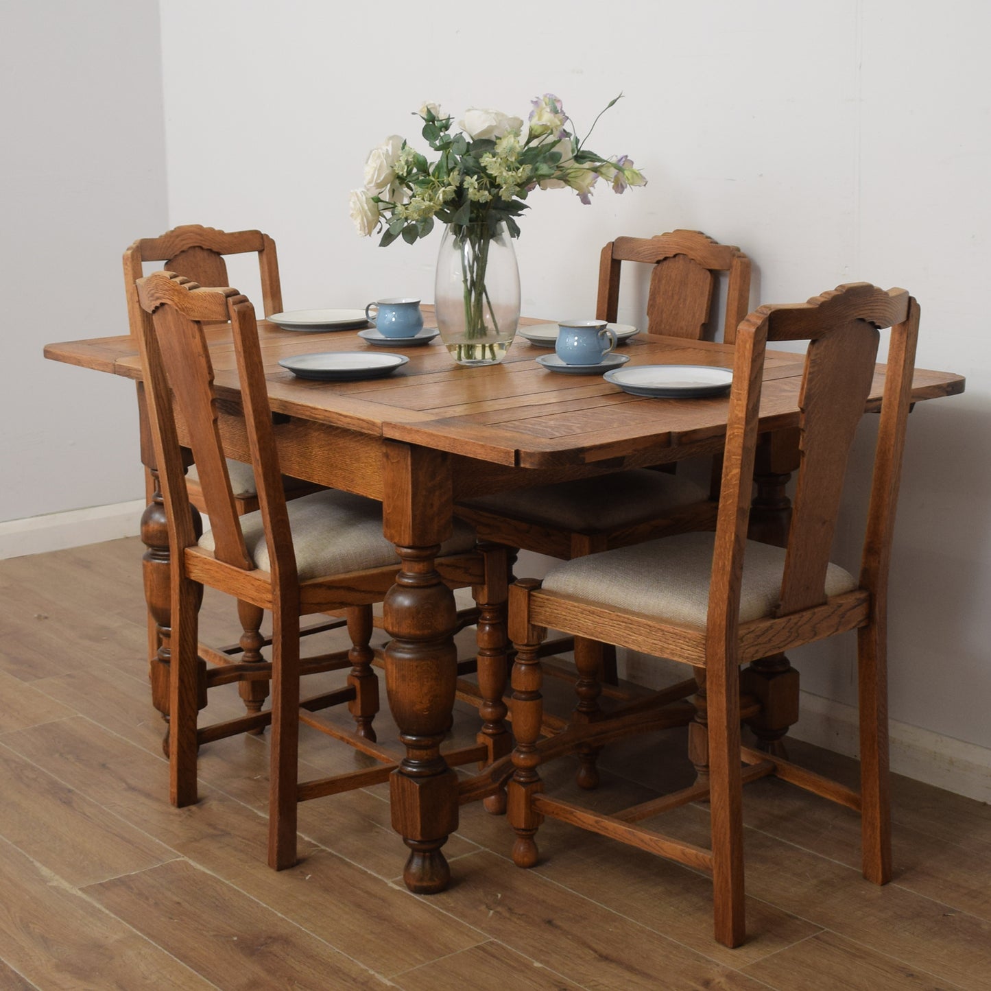 Draw Leaf Table And Four Chairs