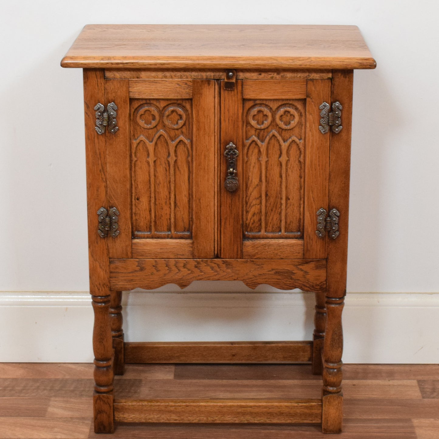Carved Oak Pot Cupboard