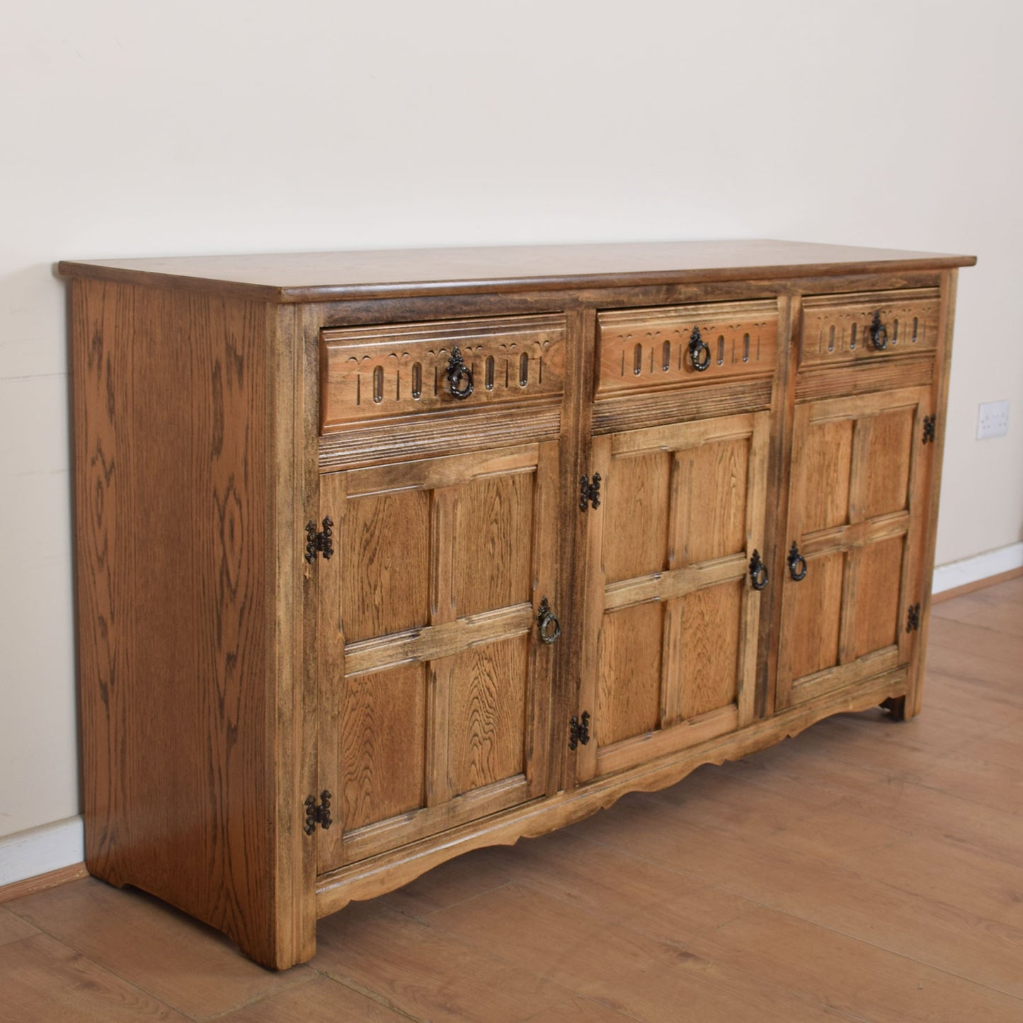 Oak Three-Door Sideboard