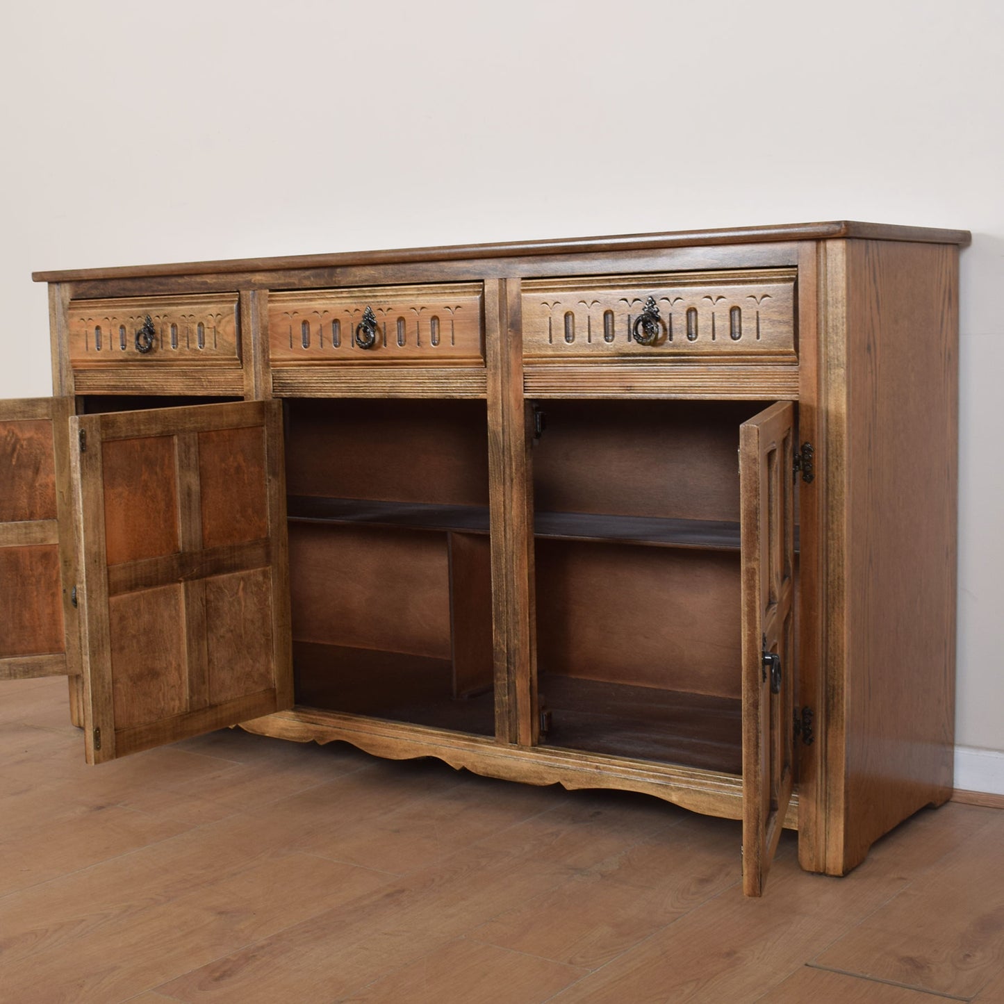 Oak Three-Door Sideboard