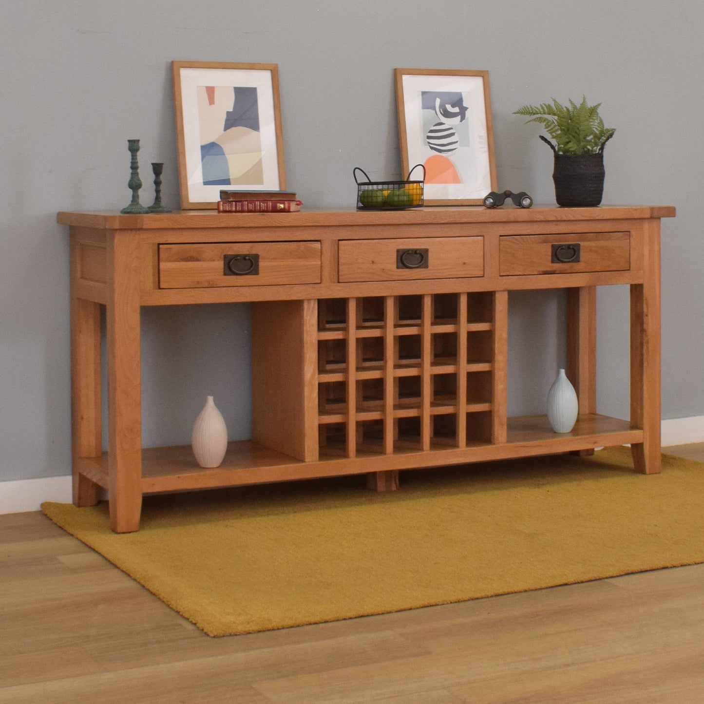 Large Modern Oak Sideboard