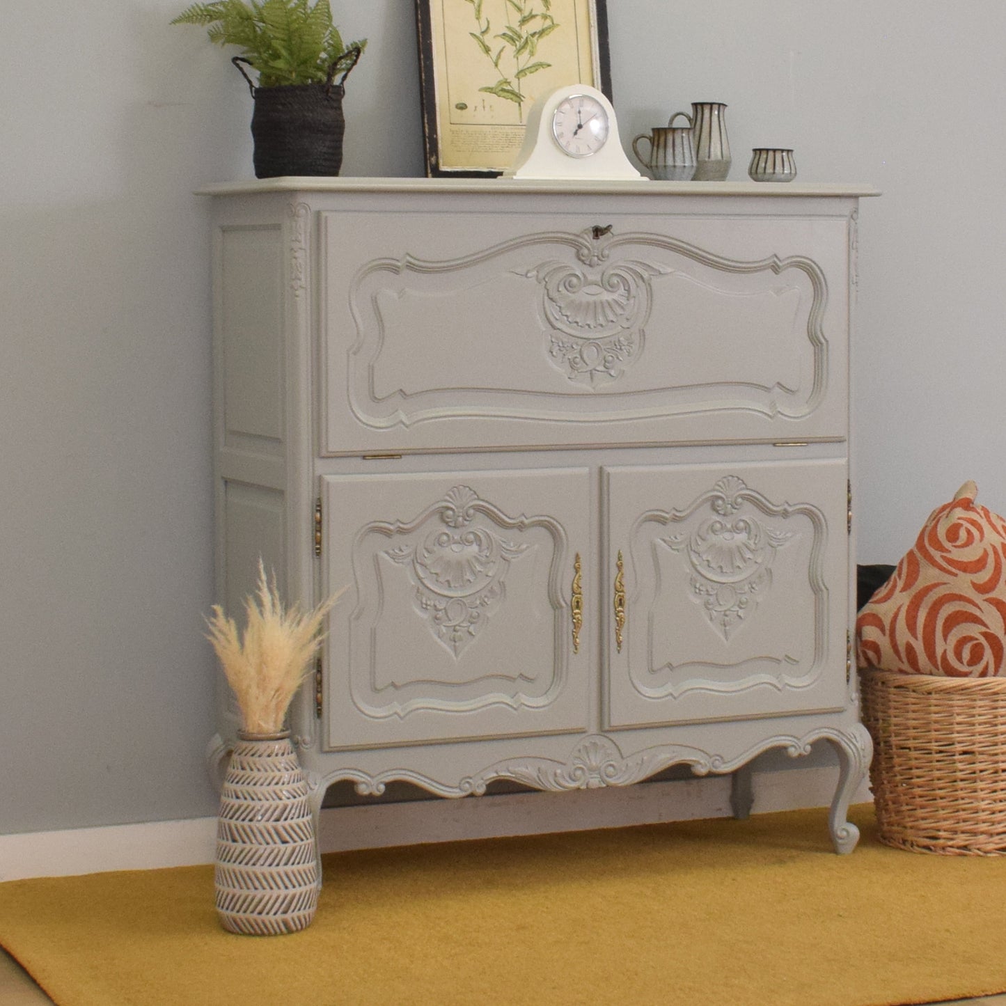 Painted French Drinks Cabinet