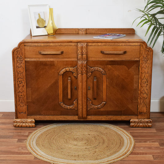Carved Oak Sideboard