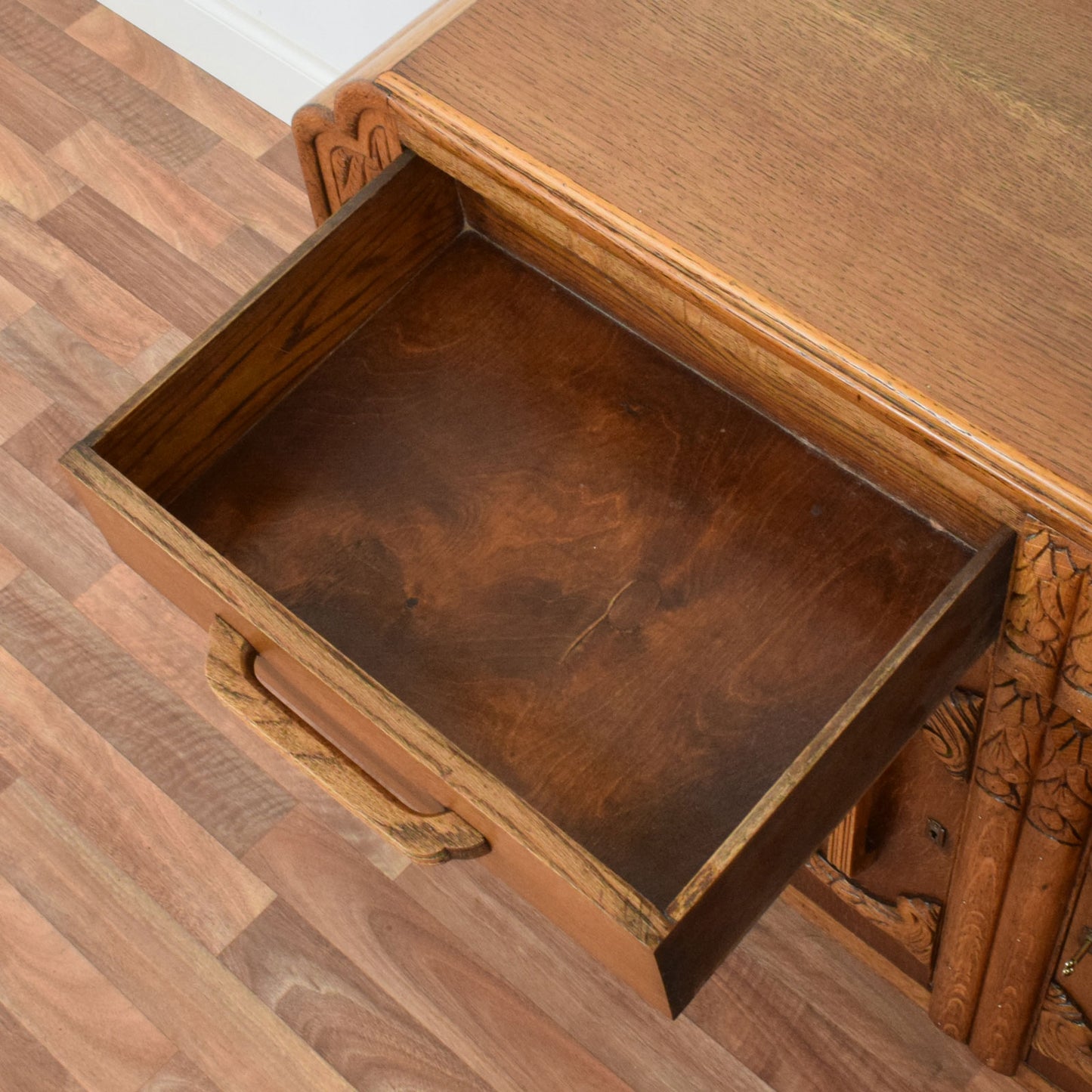 Carved Oak Sideboard