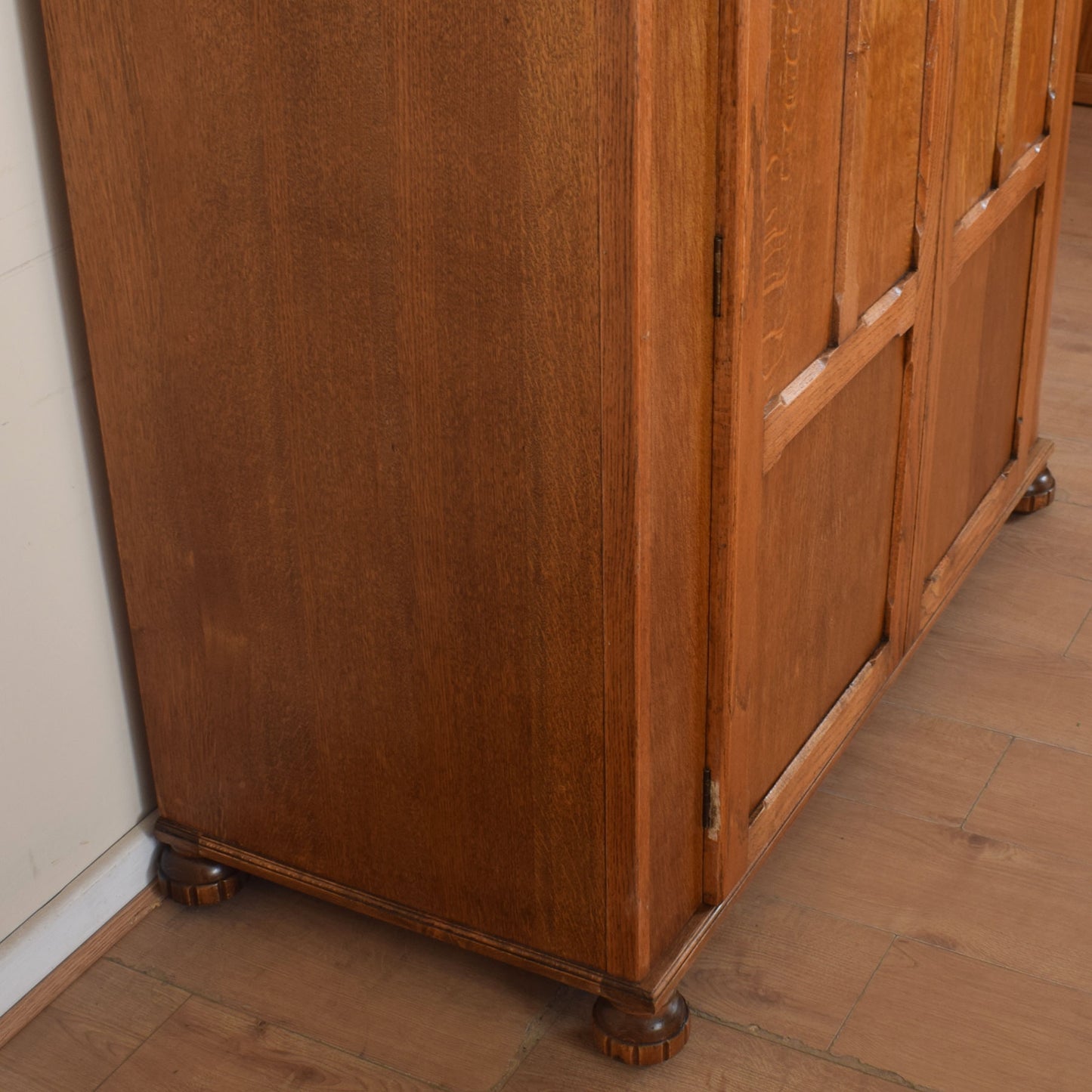 Ornate Oak Double Wardrobe