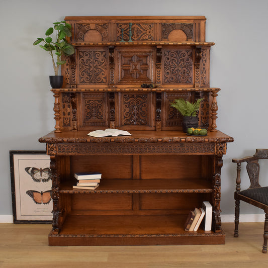 Large Carved Oak Dresser